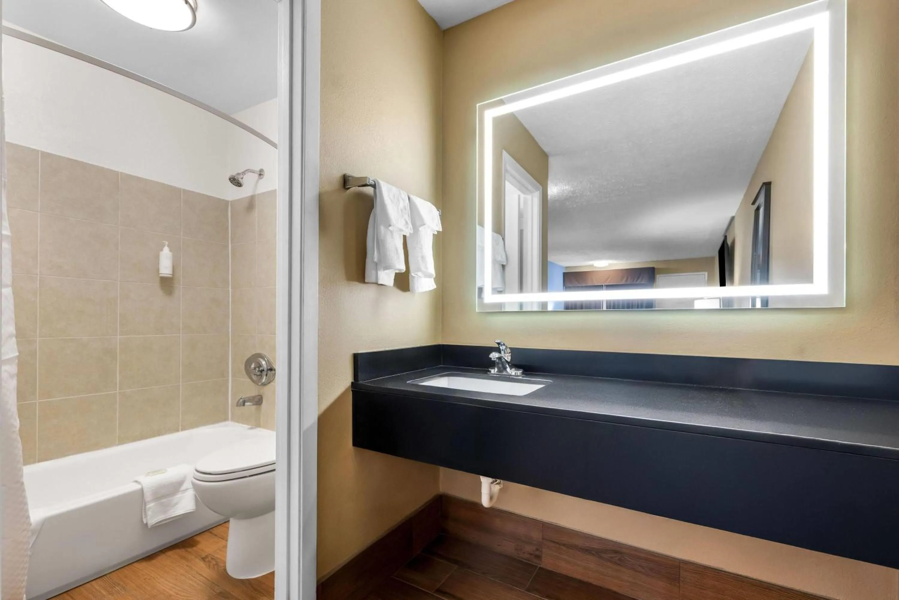 Bathroom in Super 8 by Wyndham Gadsden AL