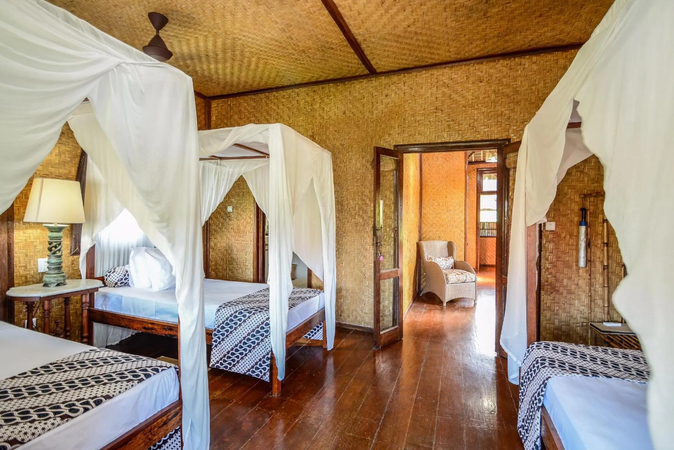 Bed in Aashaya Jasri Resort