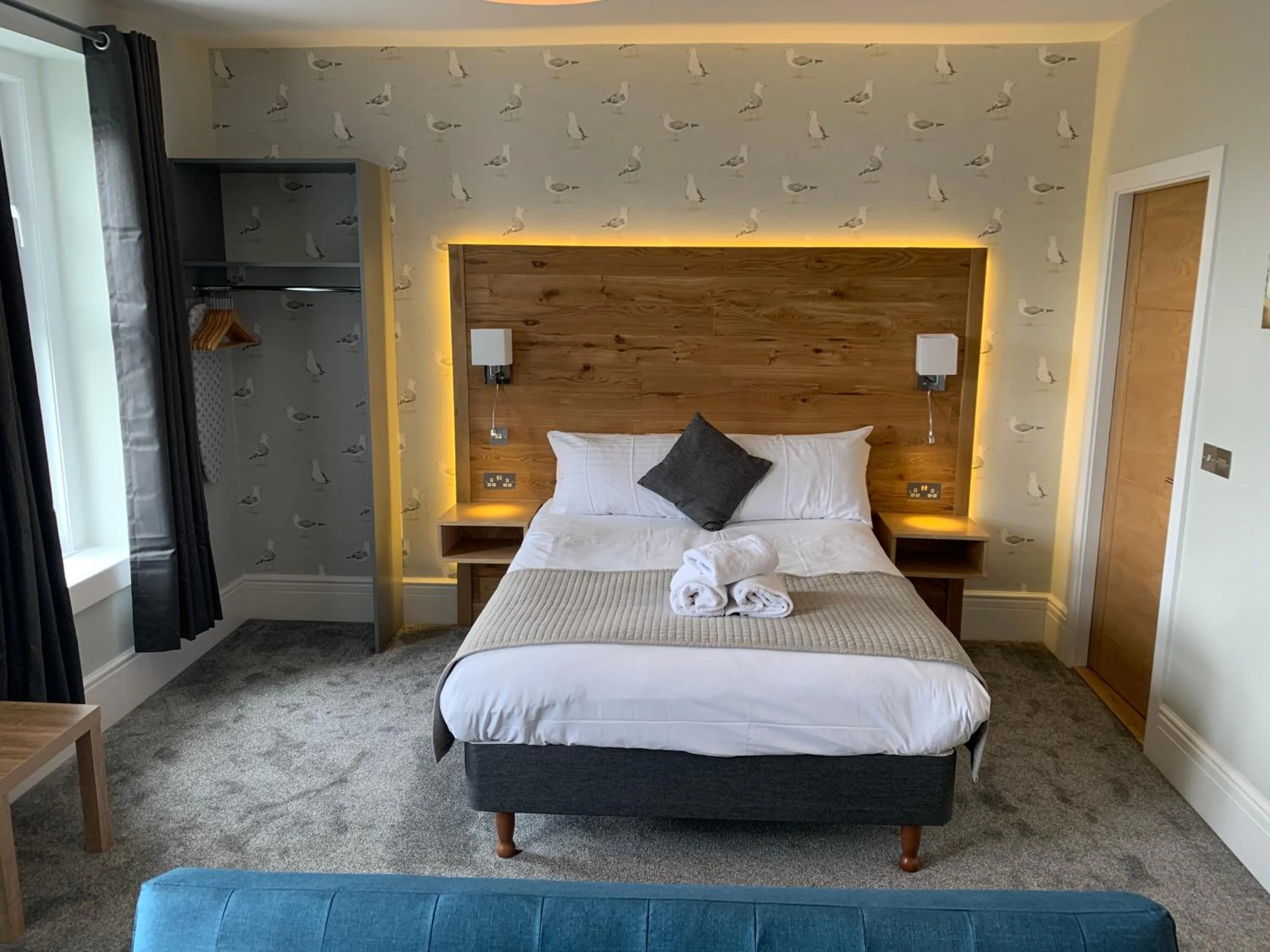 Bedroom, Bed in Harmony Apartments