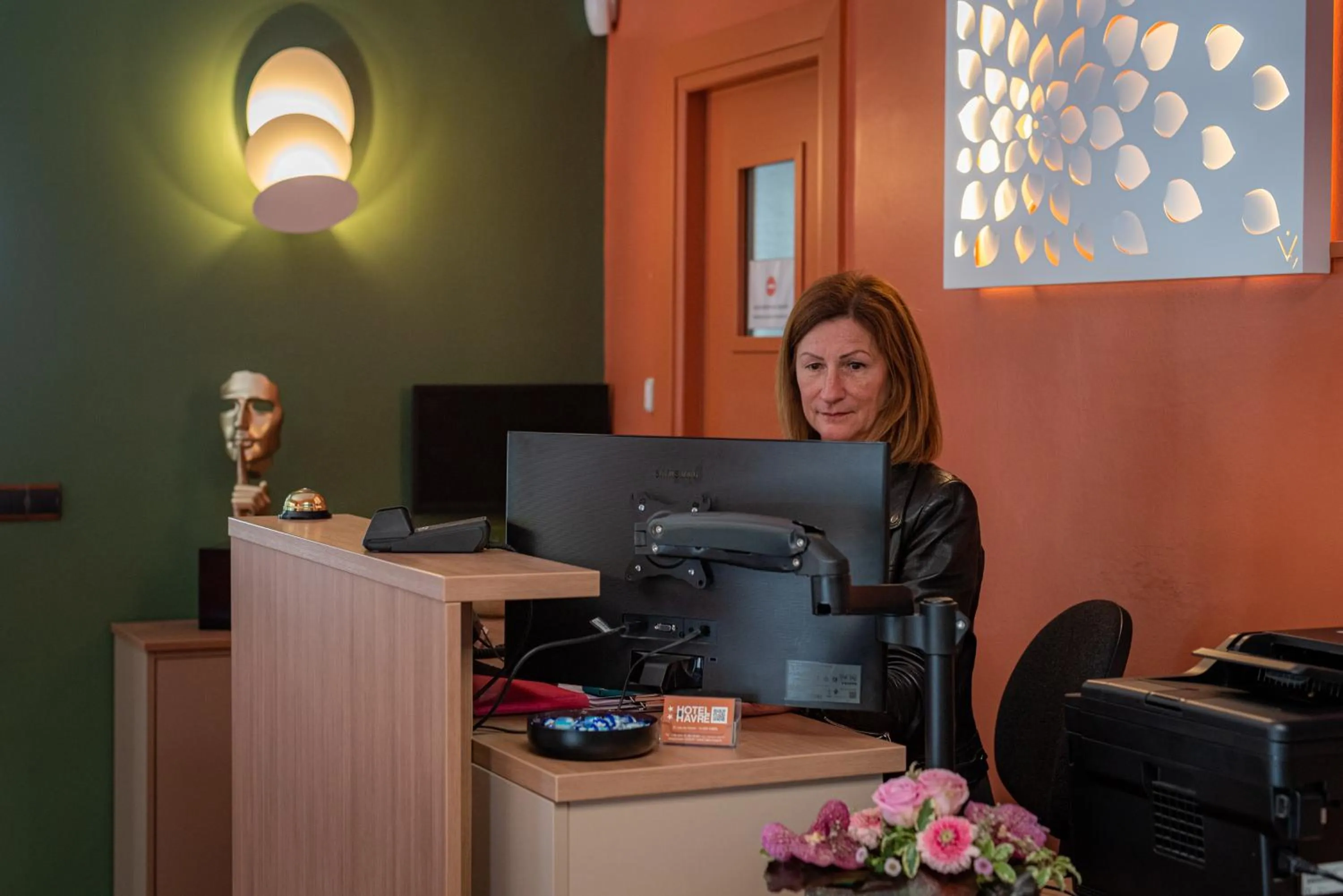 Lobby or reception in Hôtel de Caen