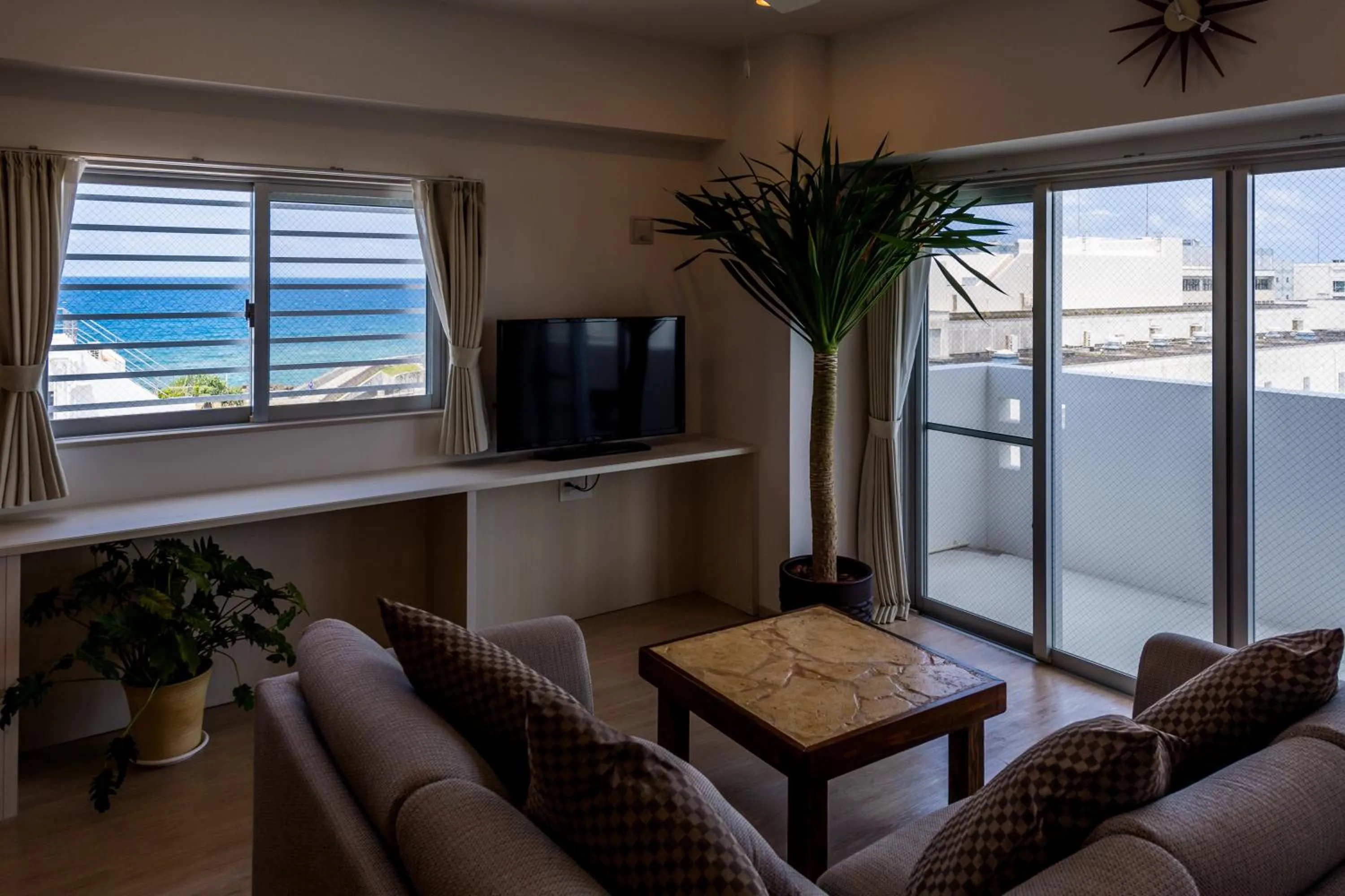Living room in MINATO Chatan Seaside Condominium