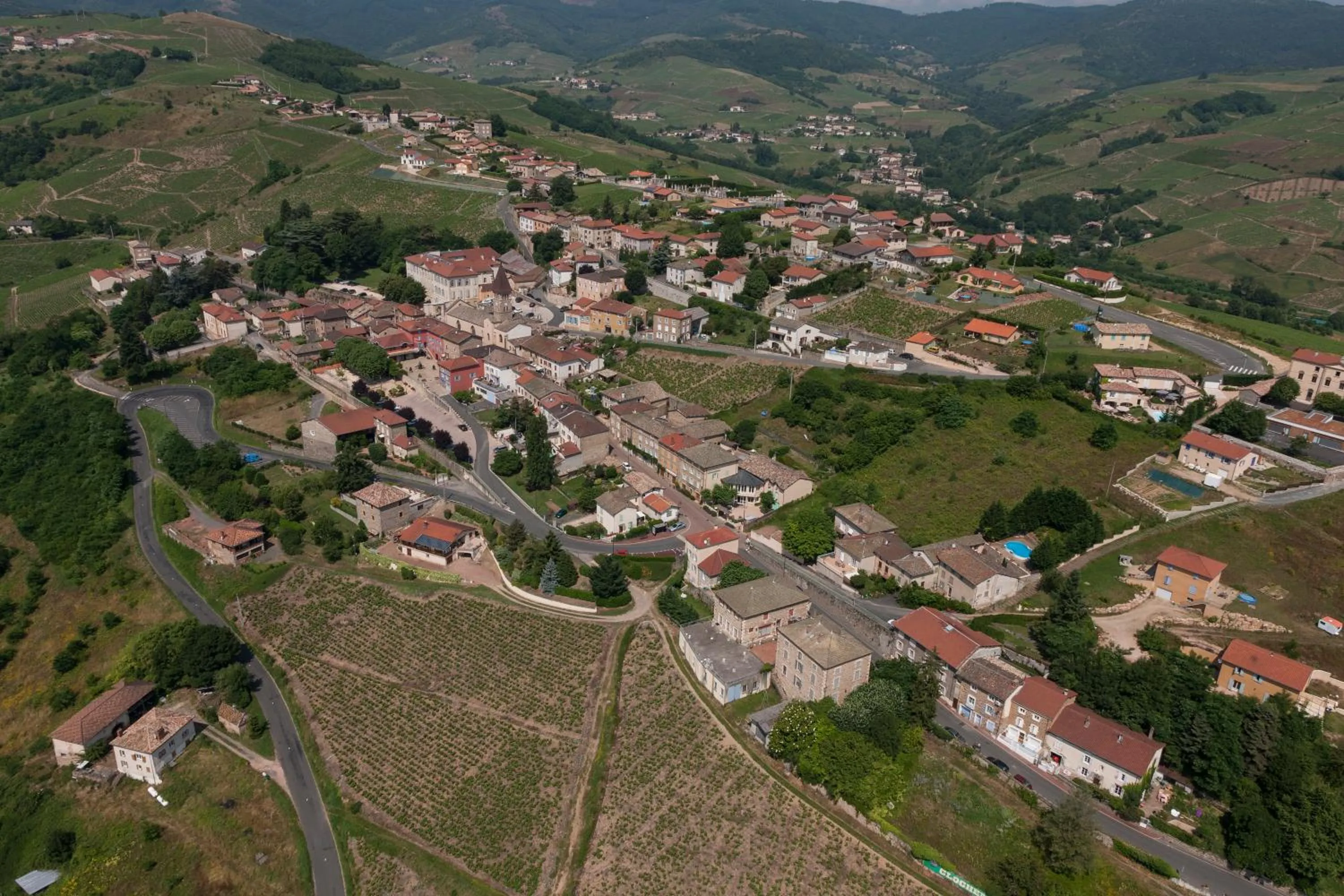 Bird's eye view in Auberge de Clochemerle - Spa & Restaurant gastronomique étoilé