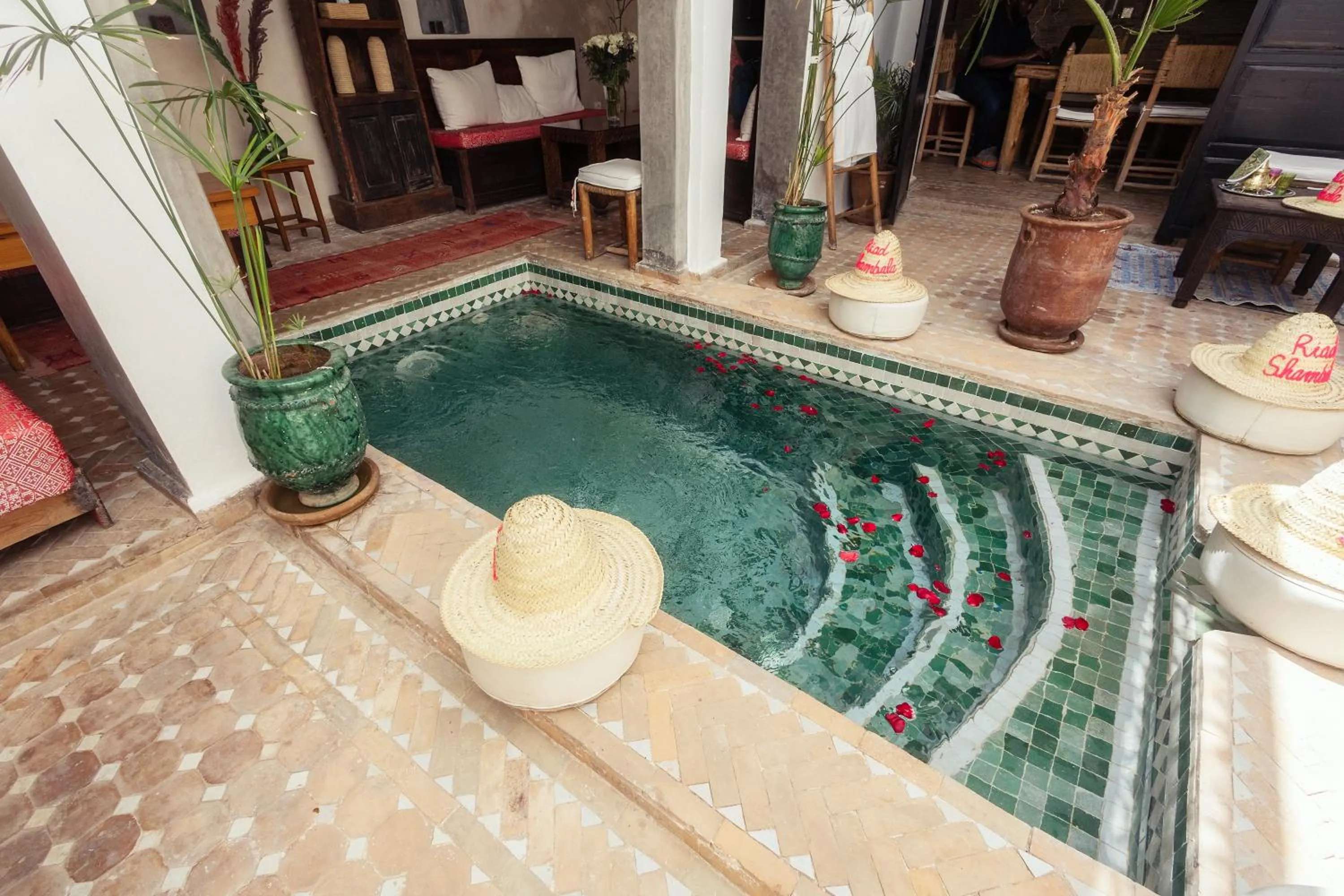 Pool view in Riad Shambala