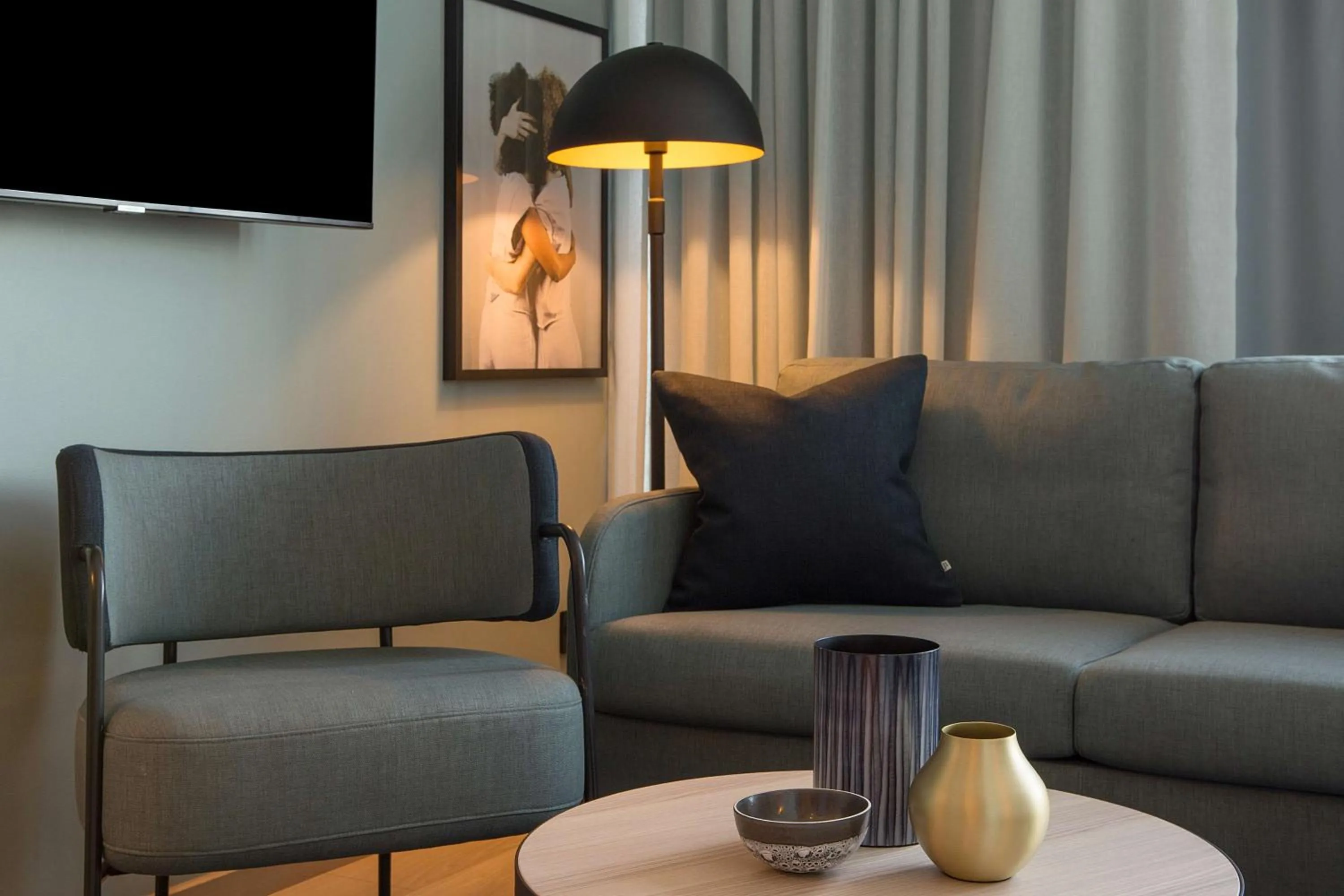 Bedroom in Scandic Helsfyr