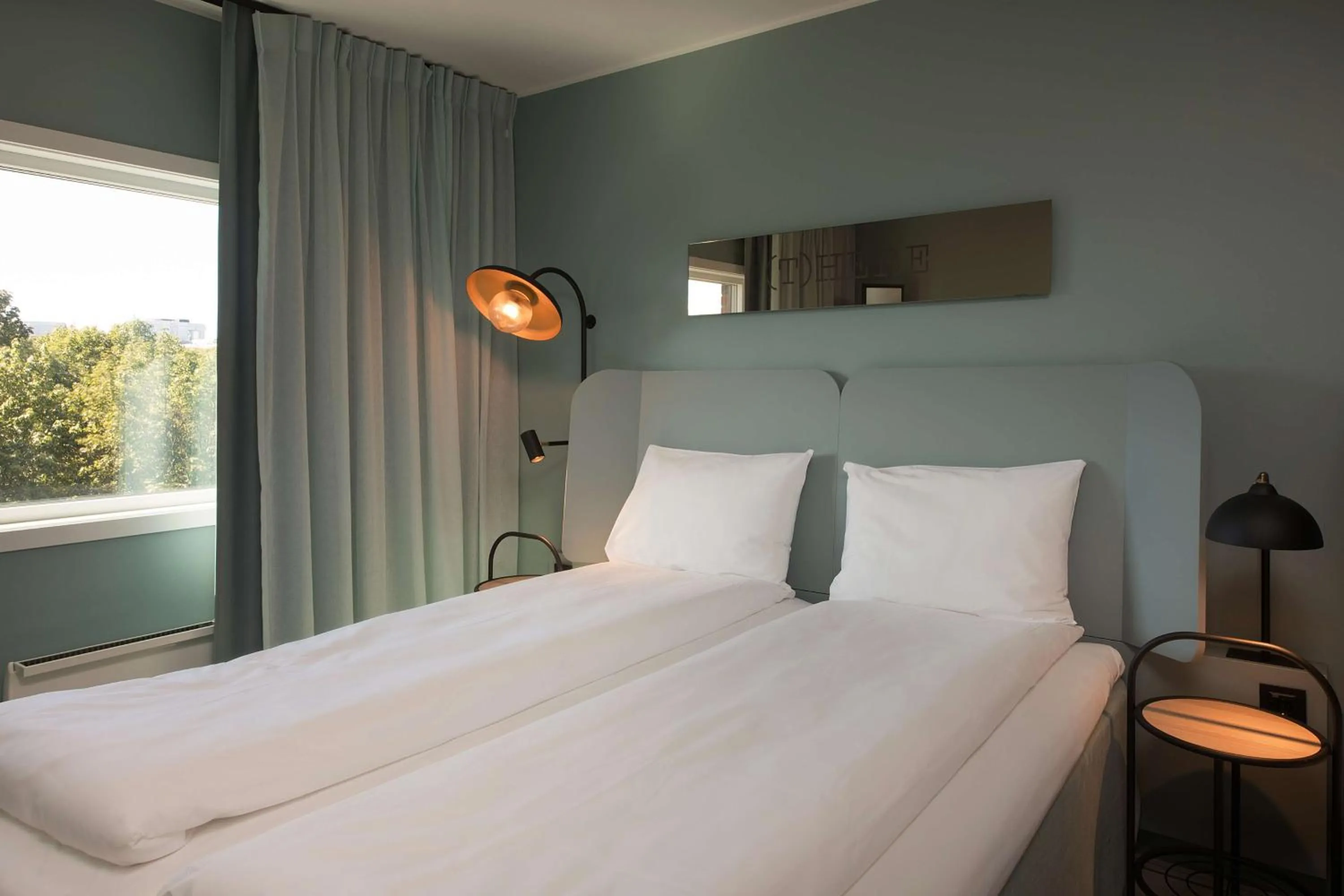 Bedroom, Bed in Scandic Helsfyr