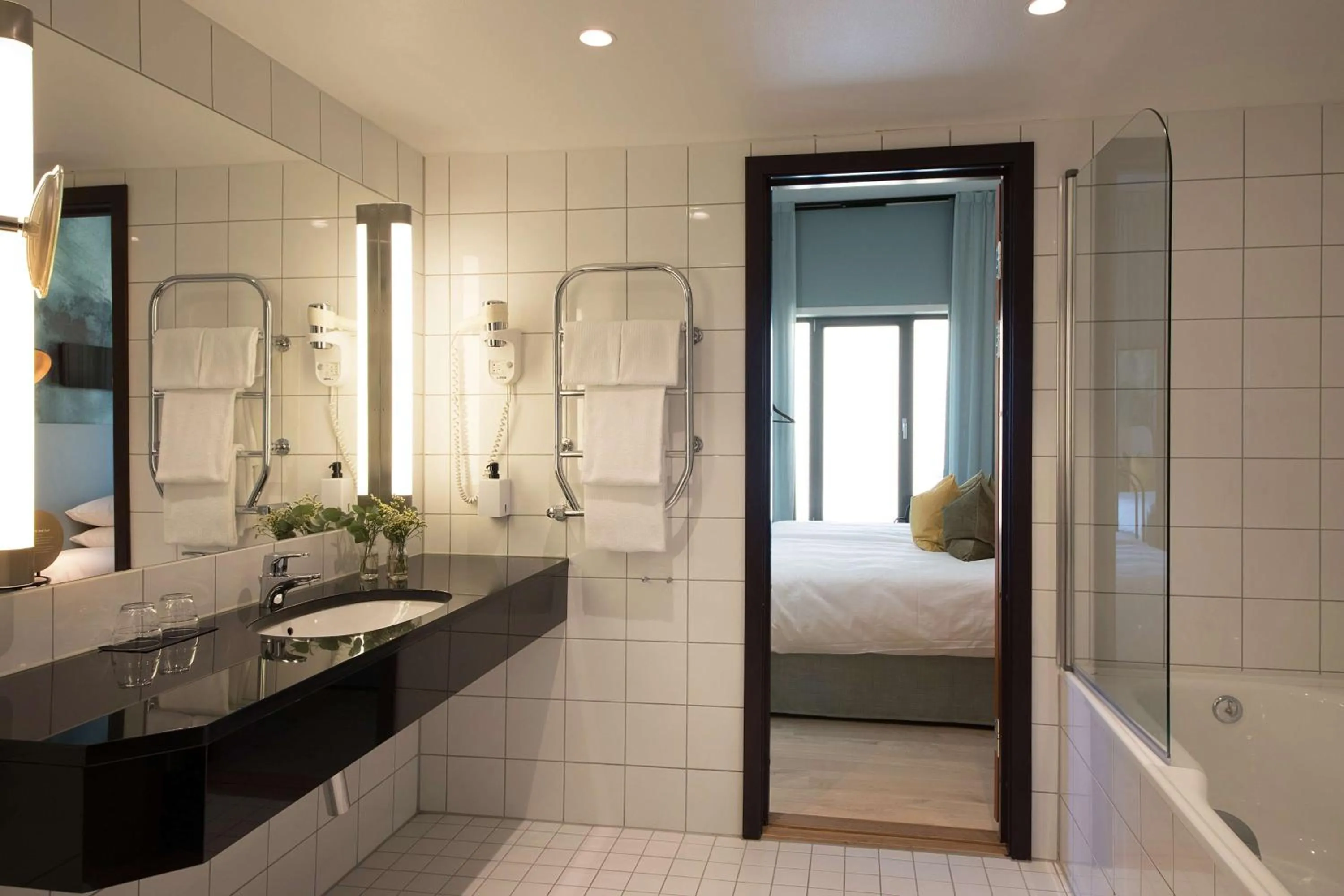 Bedroom in Scandic Helsfyr