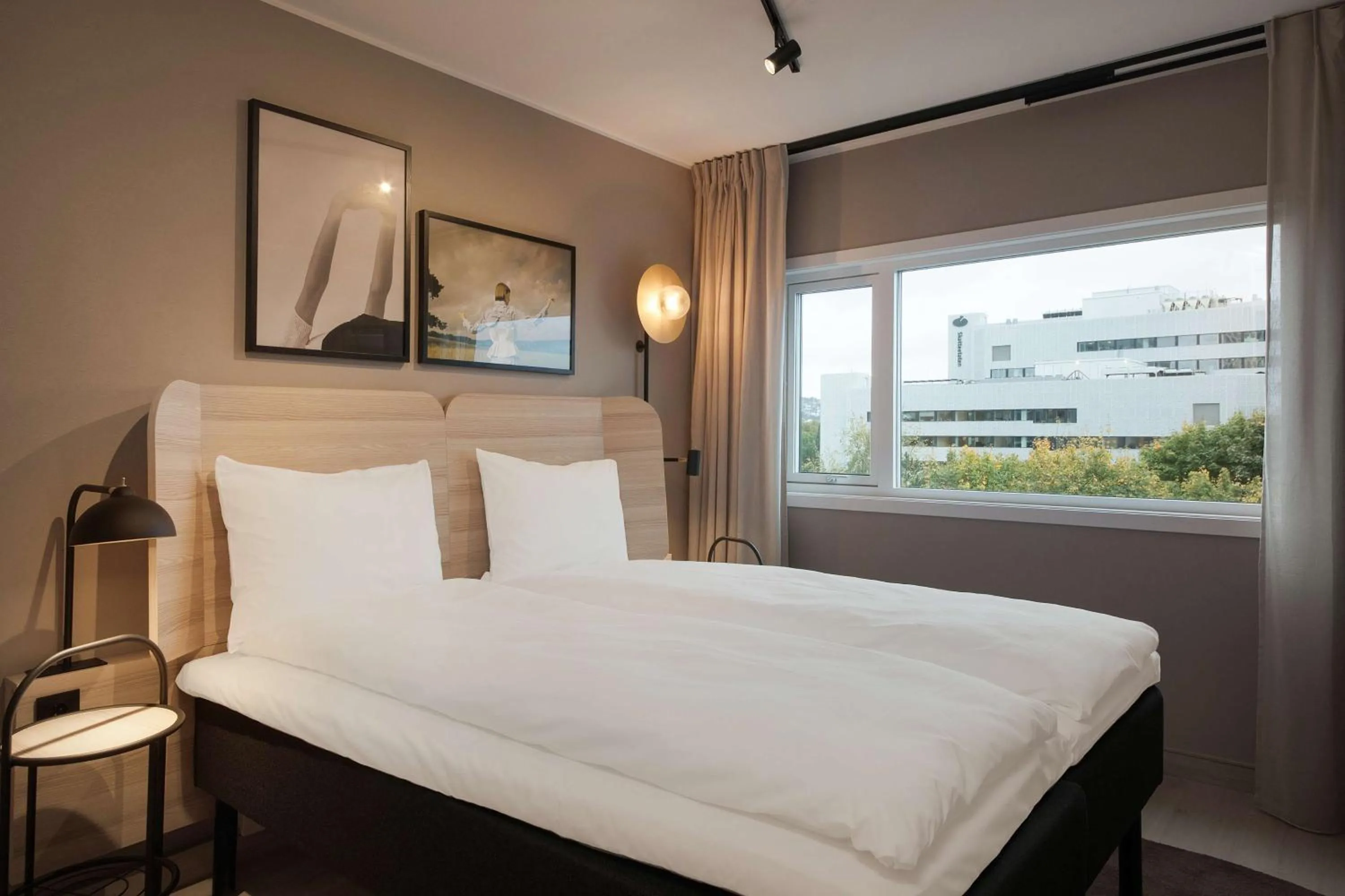 Bedroom, Bed in Scandic Helsfyr