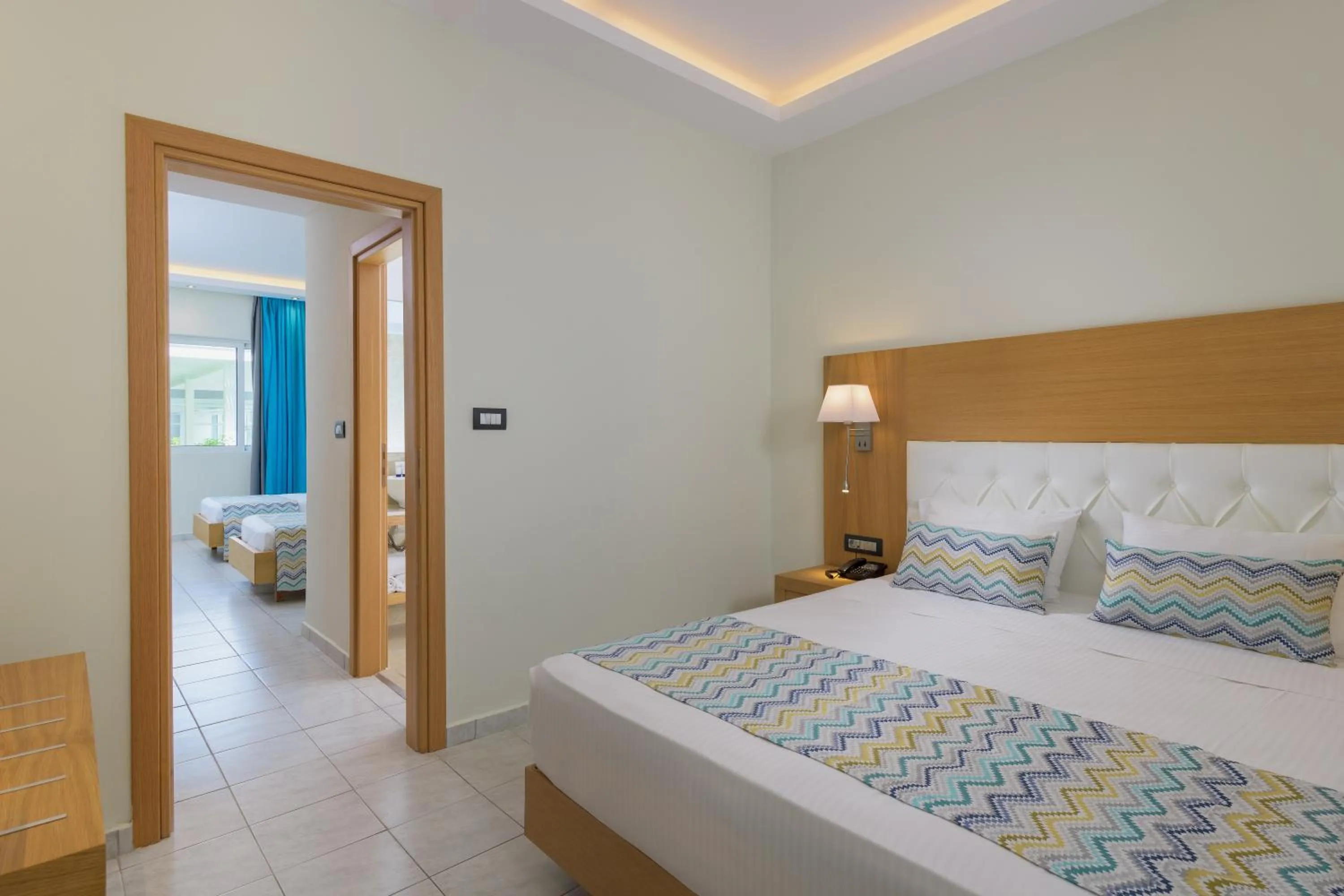 Bed in Oceanis Park Hotel