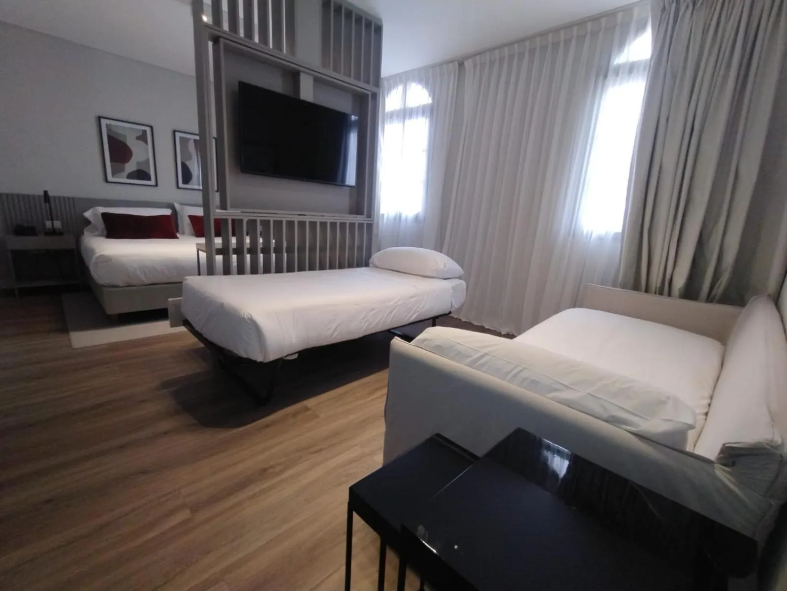 Bed in Guemes Hotel & Spa