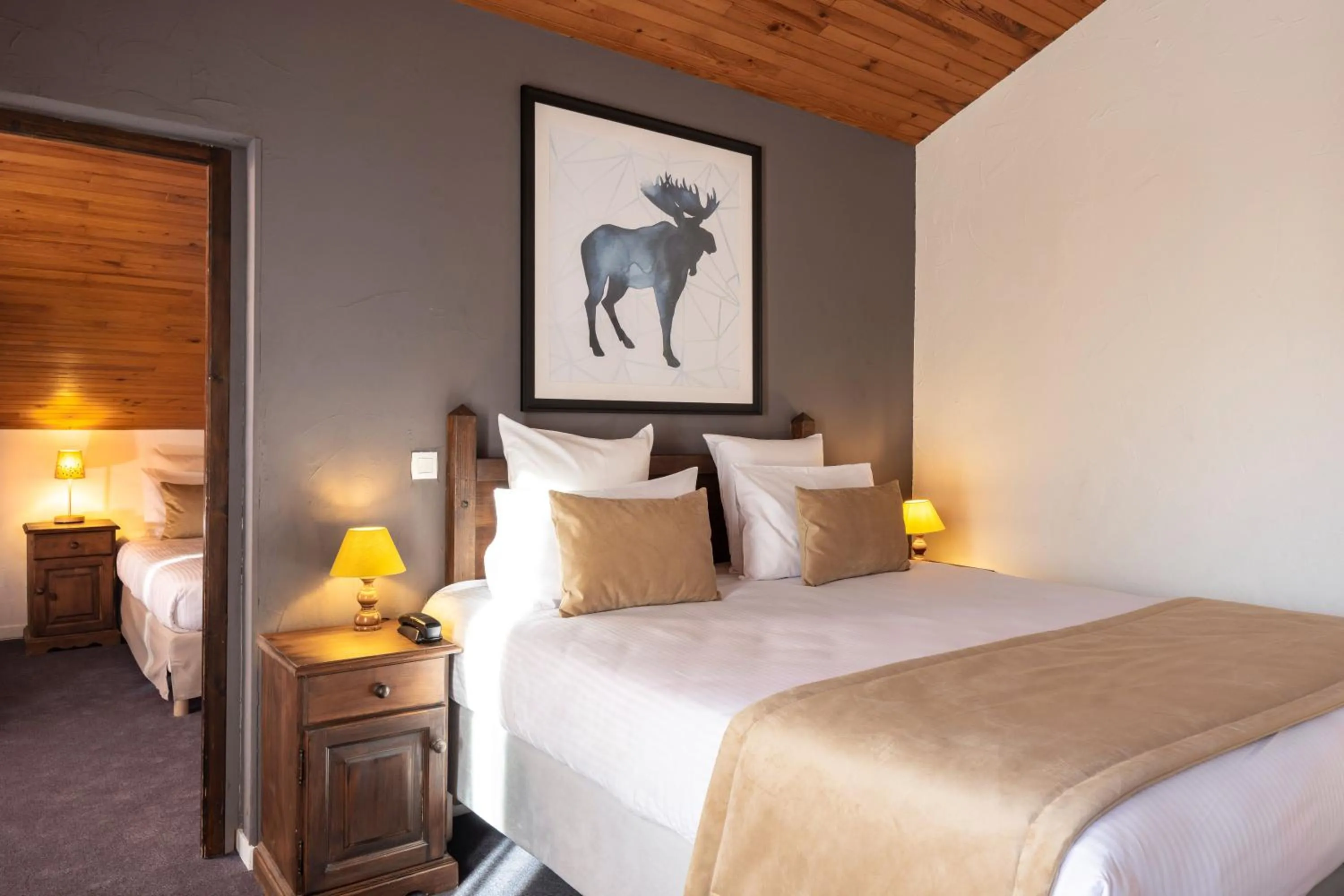 Bedroom, Bed in Hôtel Aalborg