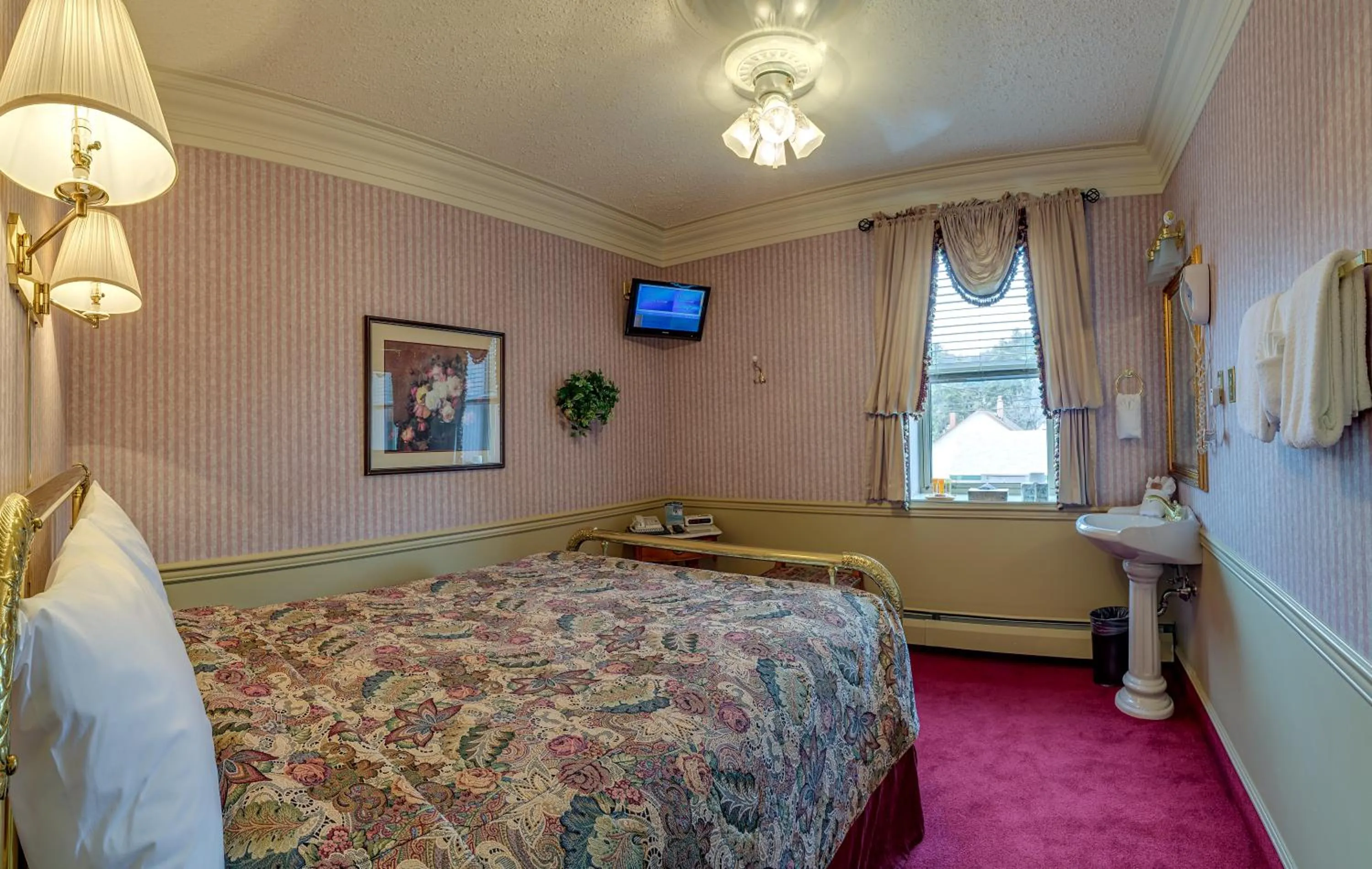 Bed in Athabasca Hotel