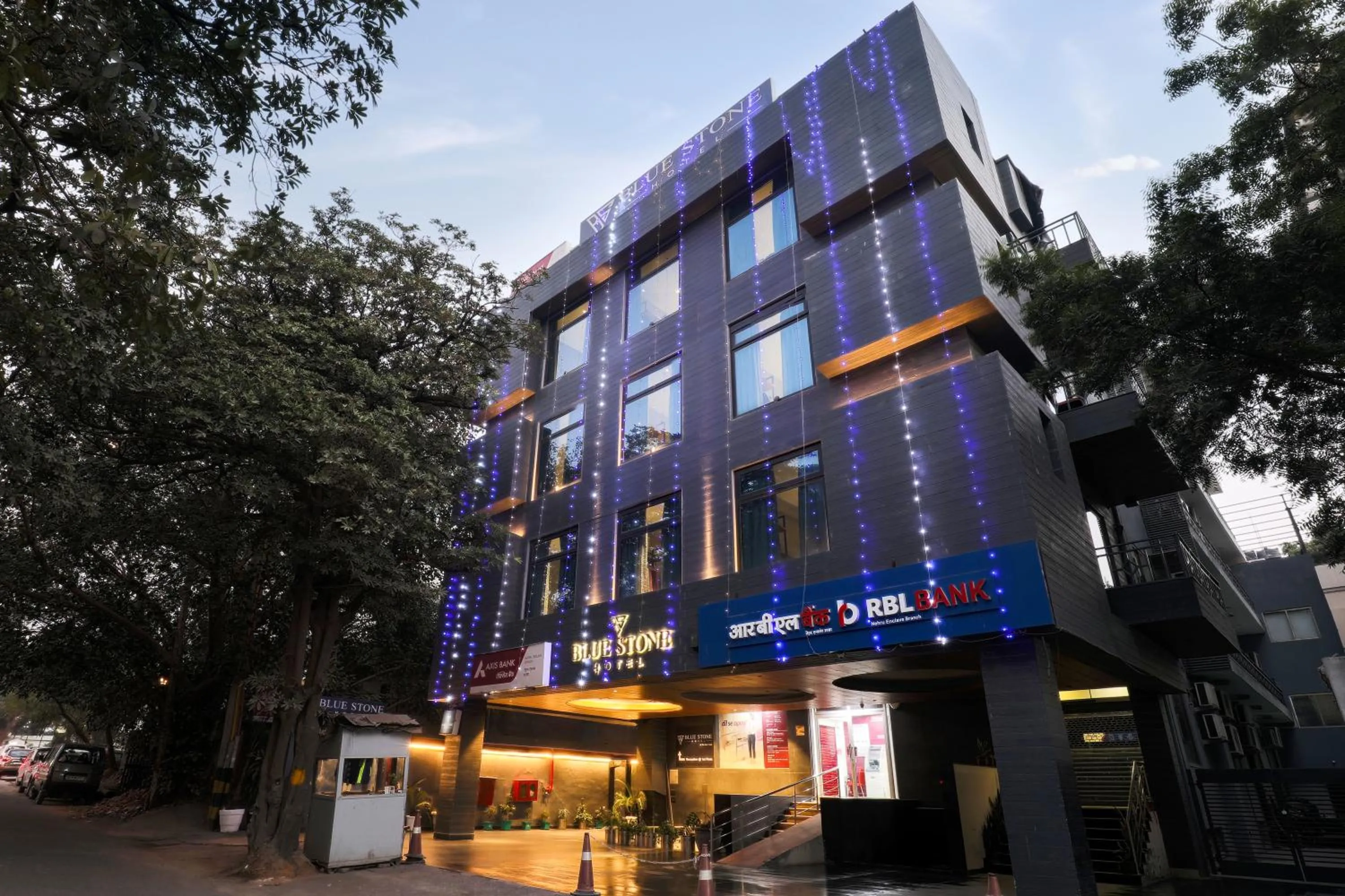 Property building in Hotel Bluestone Nehru Place by The Cosy Hotels