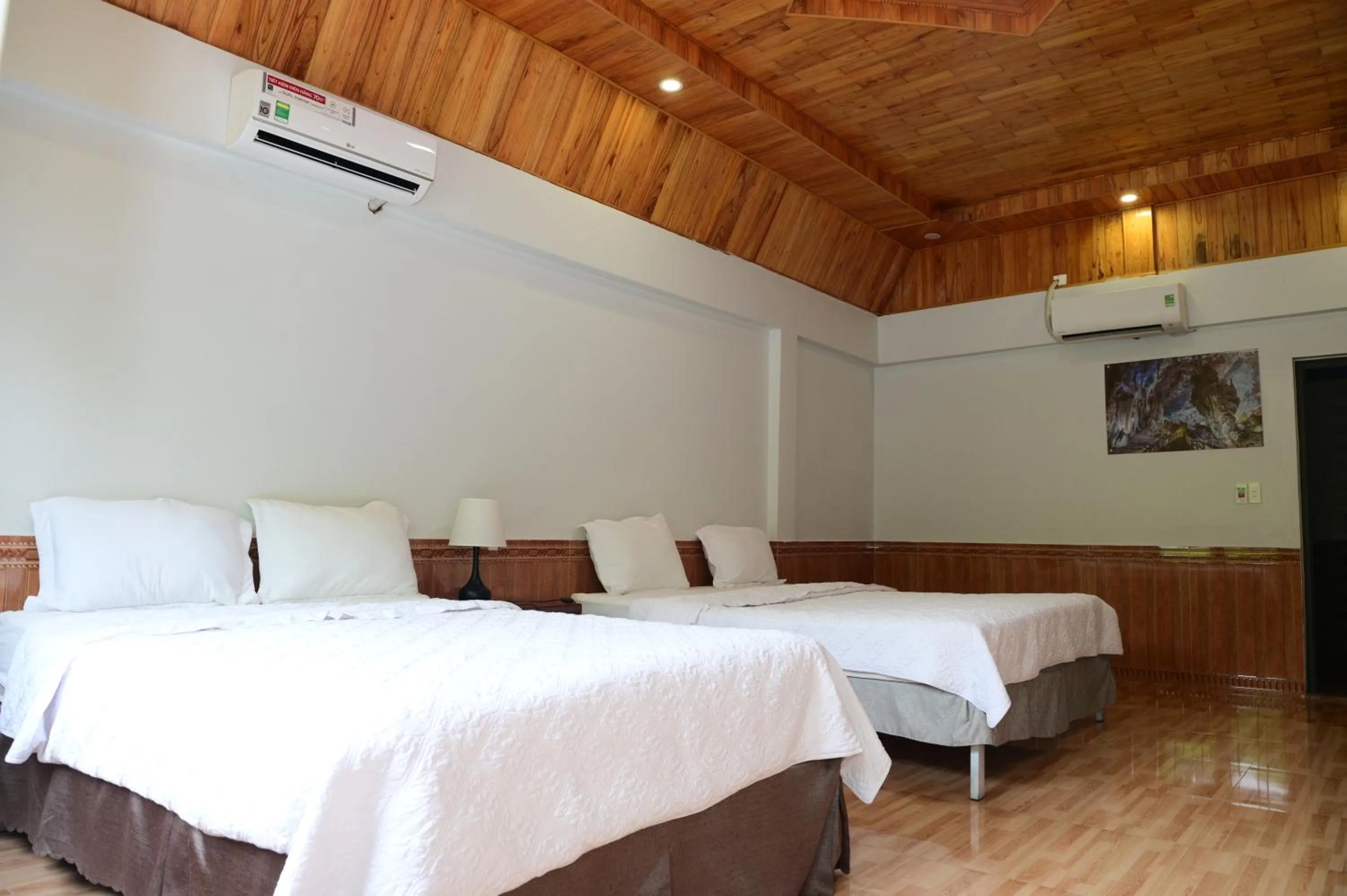 Bed in Restful River Bungalow