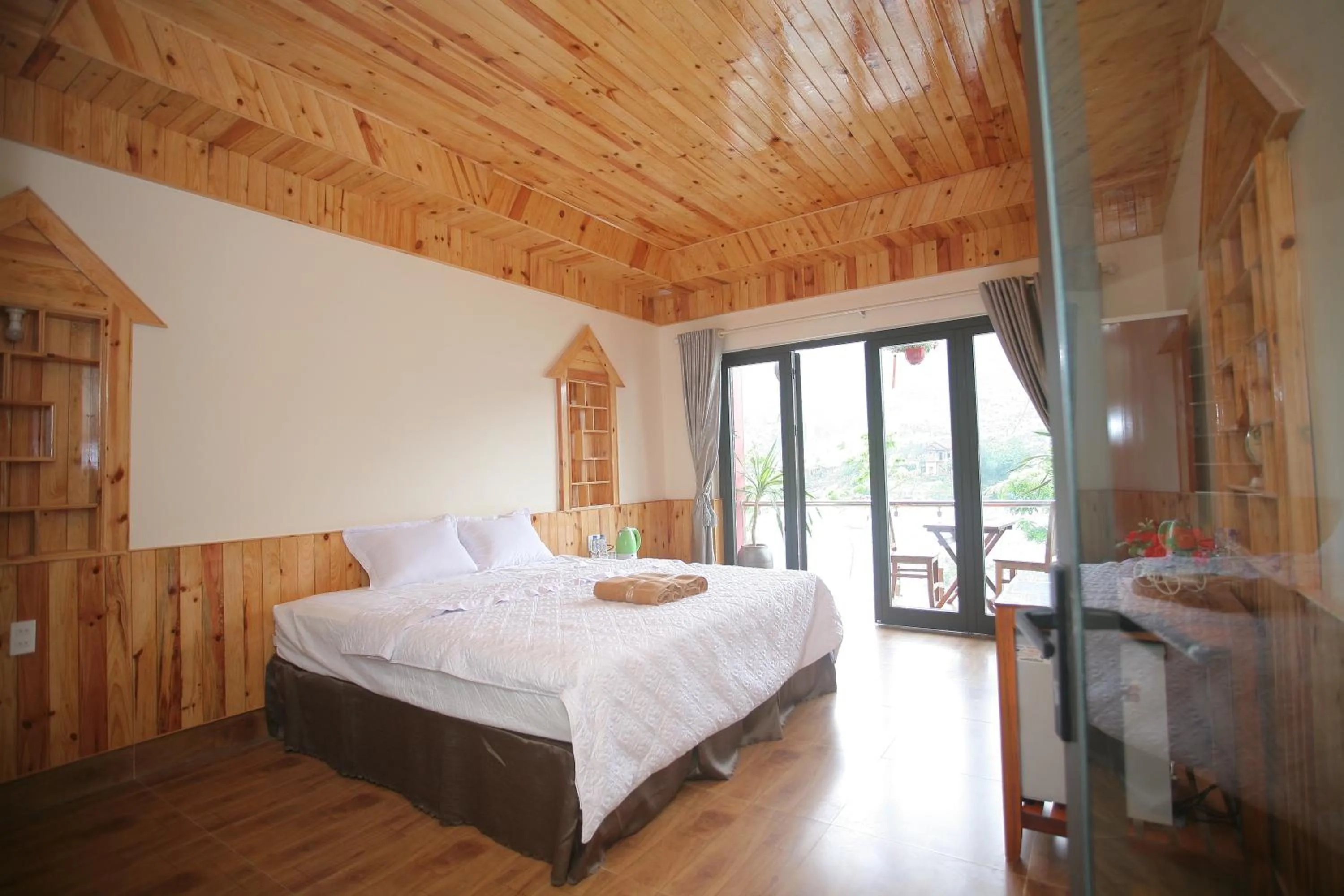 Bed in Restful River Bungalow