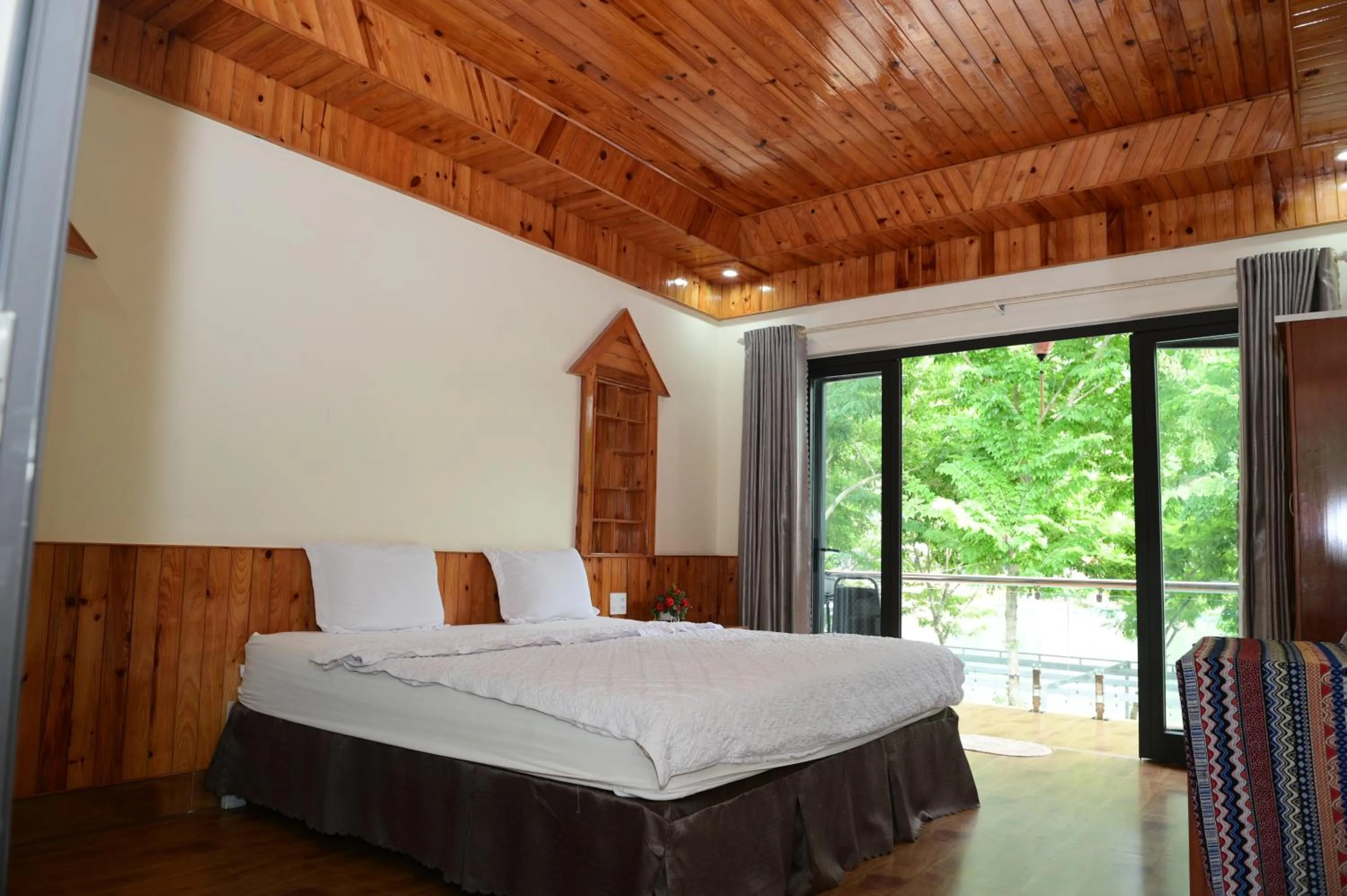 Bed in Restful River Bungalow