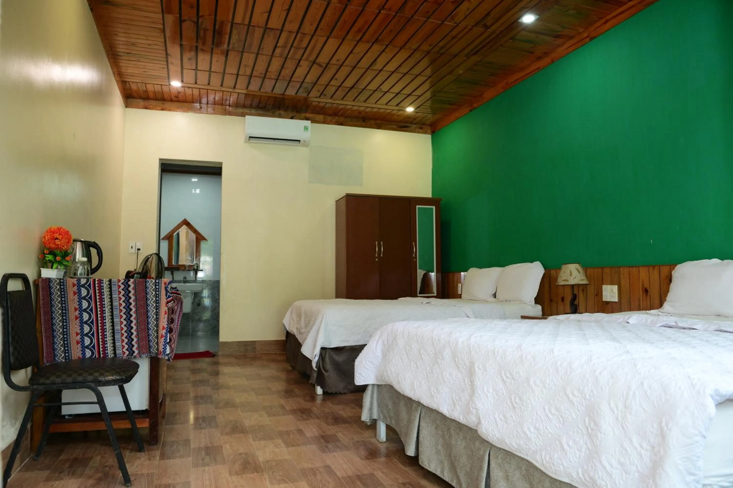 Bed in Restful River Bungalow