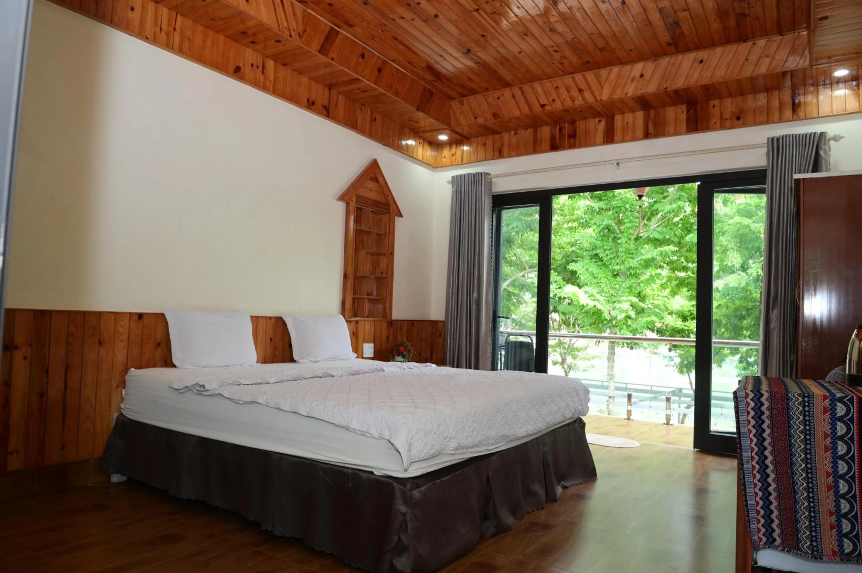 Bed in Restful River Bungalow