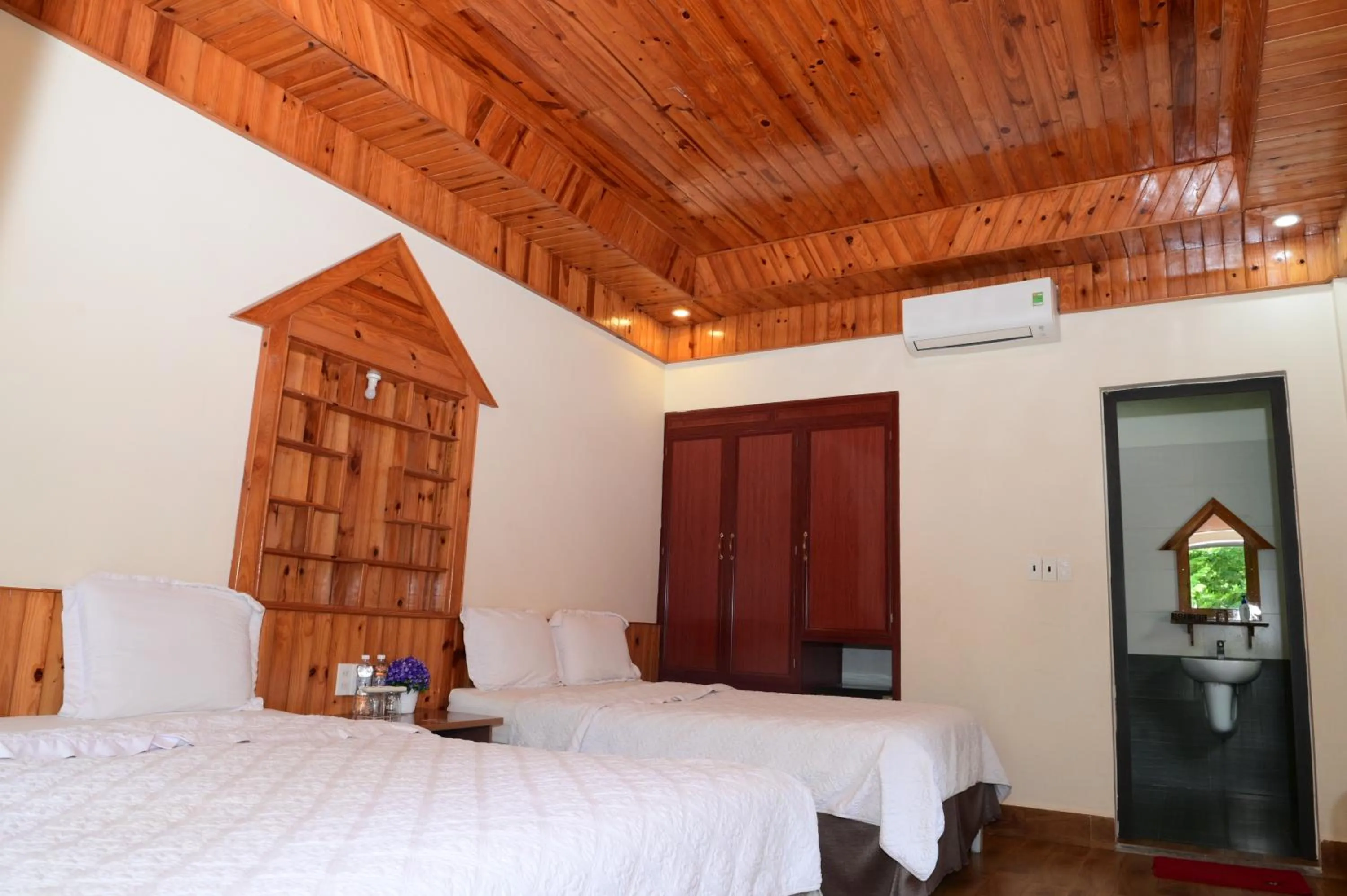 Bed in Restful River Bungalow