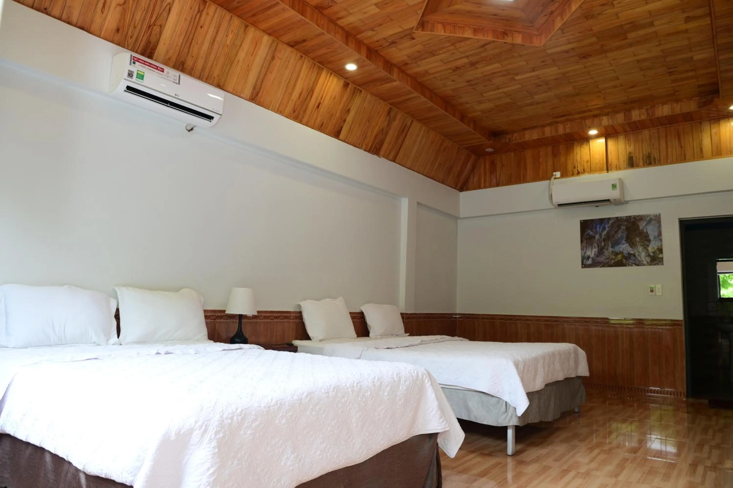 Bed in Restful River Bungalow