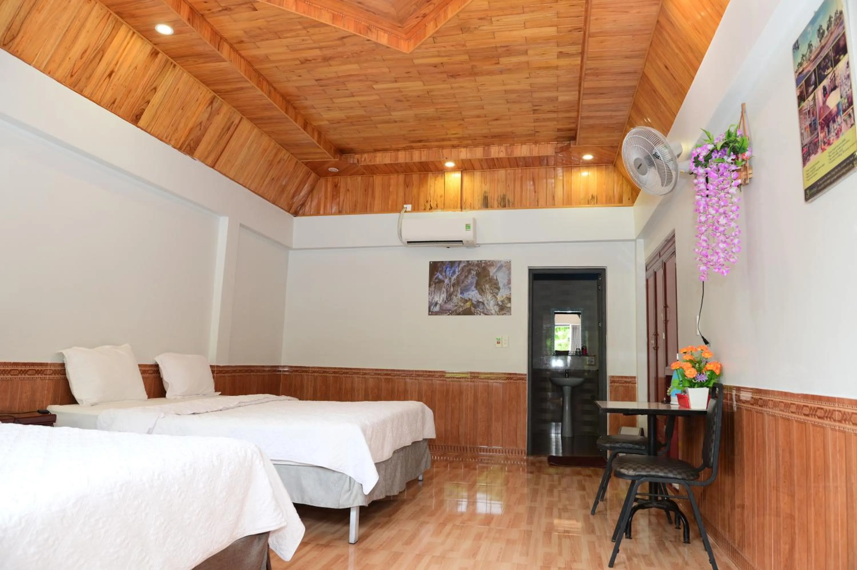 Bed in Restful River Bungalow