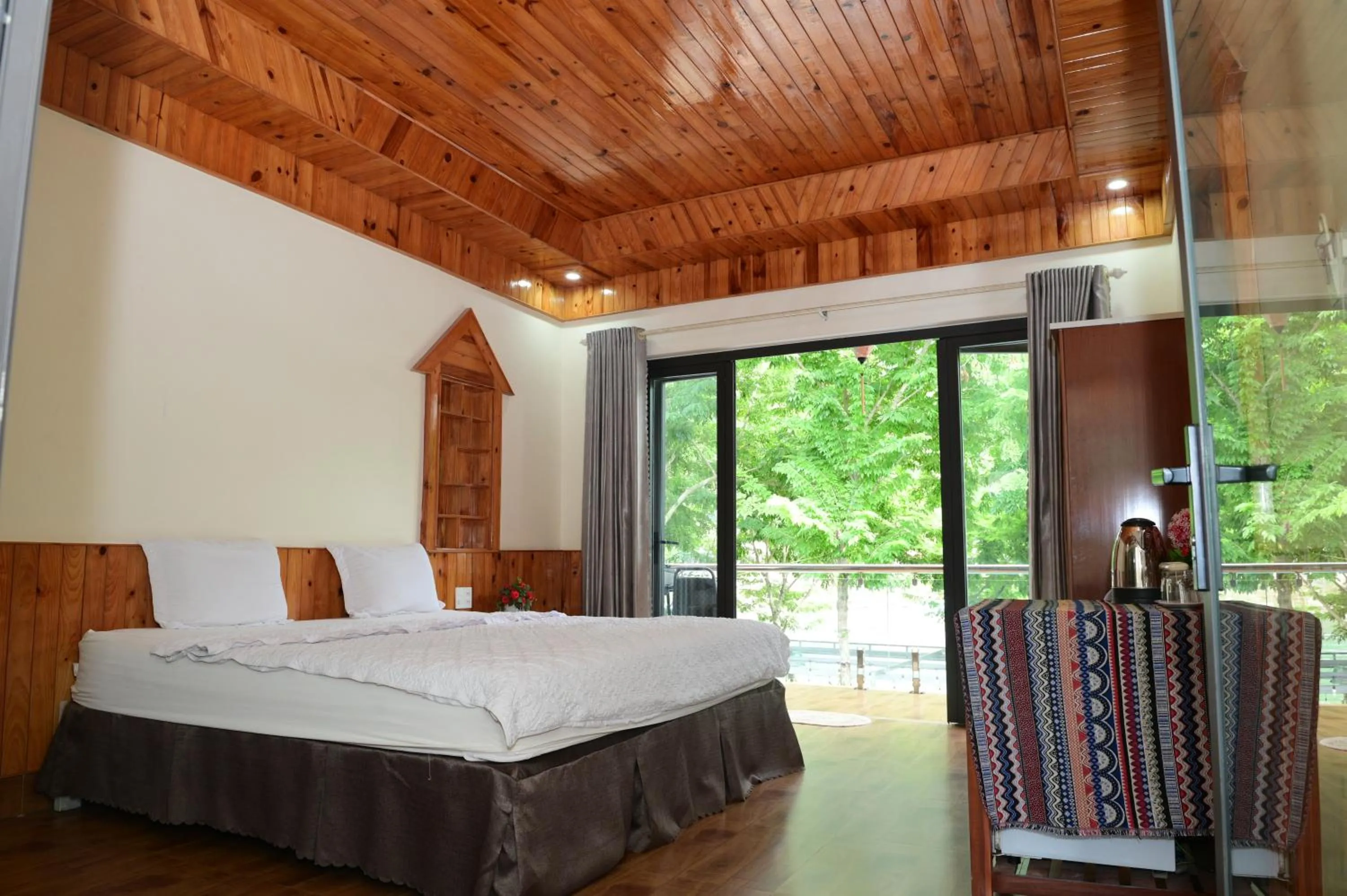 Bed in Restful River Bungalow