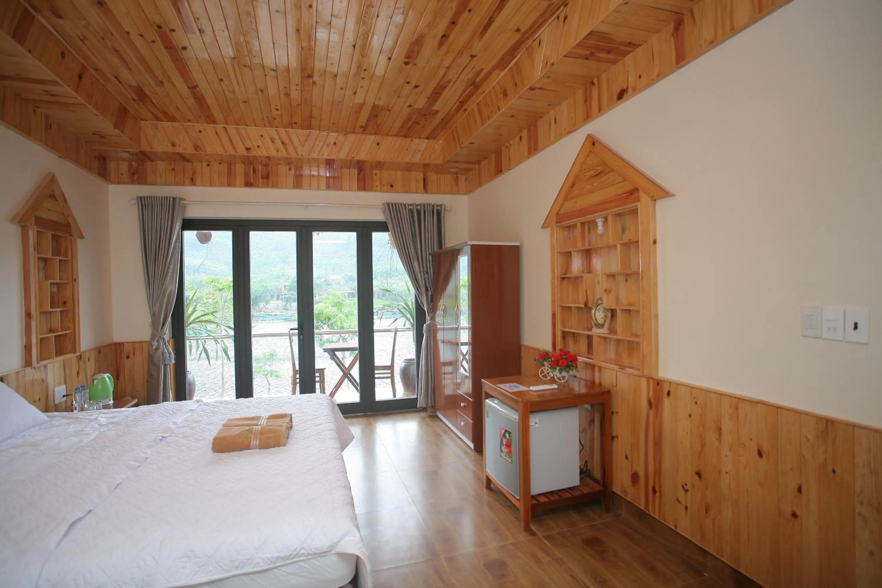 Bed in Restful River Bungalow