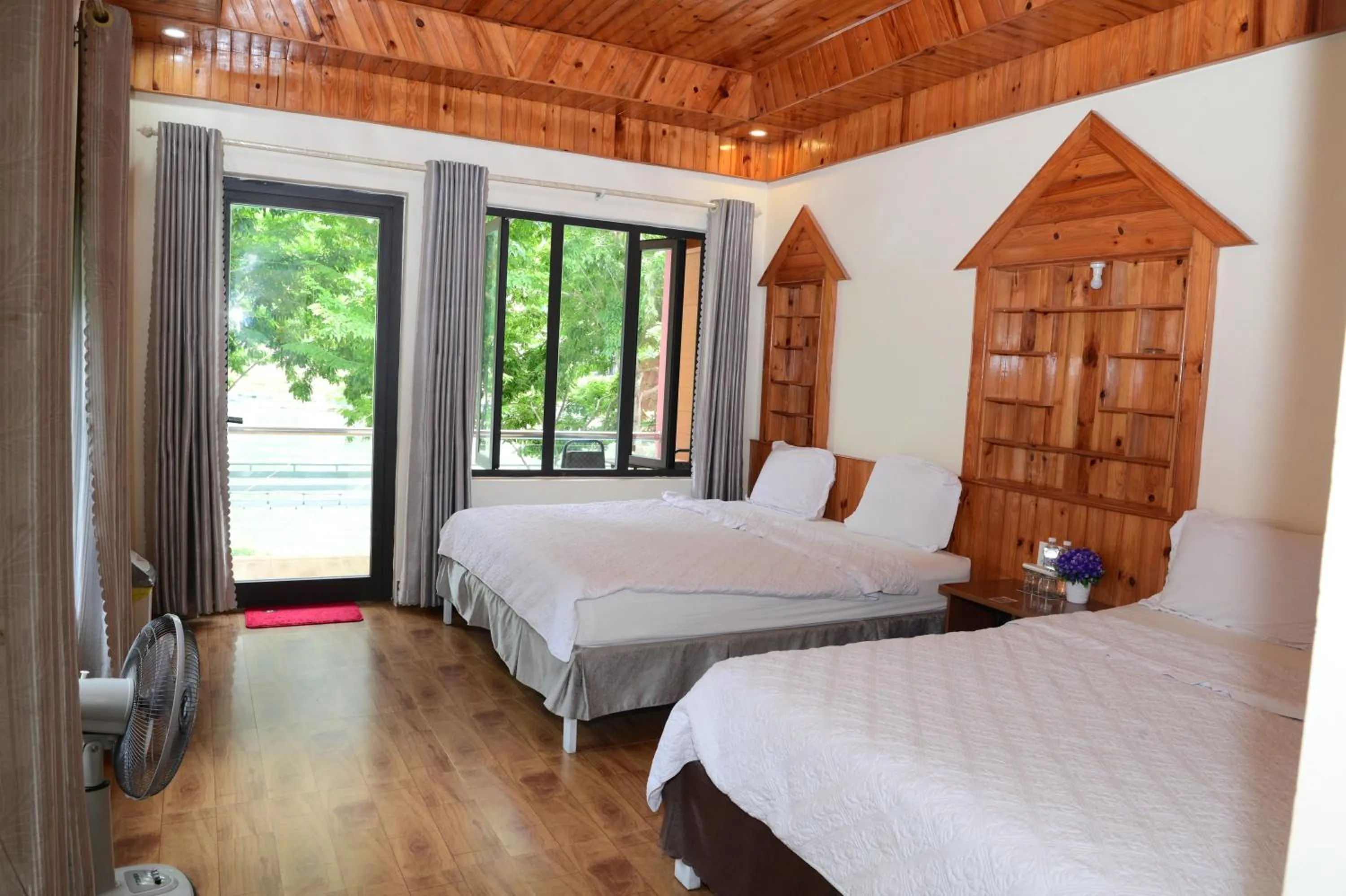 Bed in Restful River Bungalow