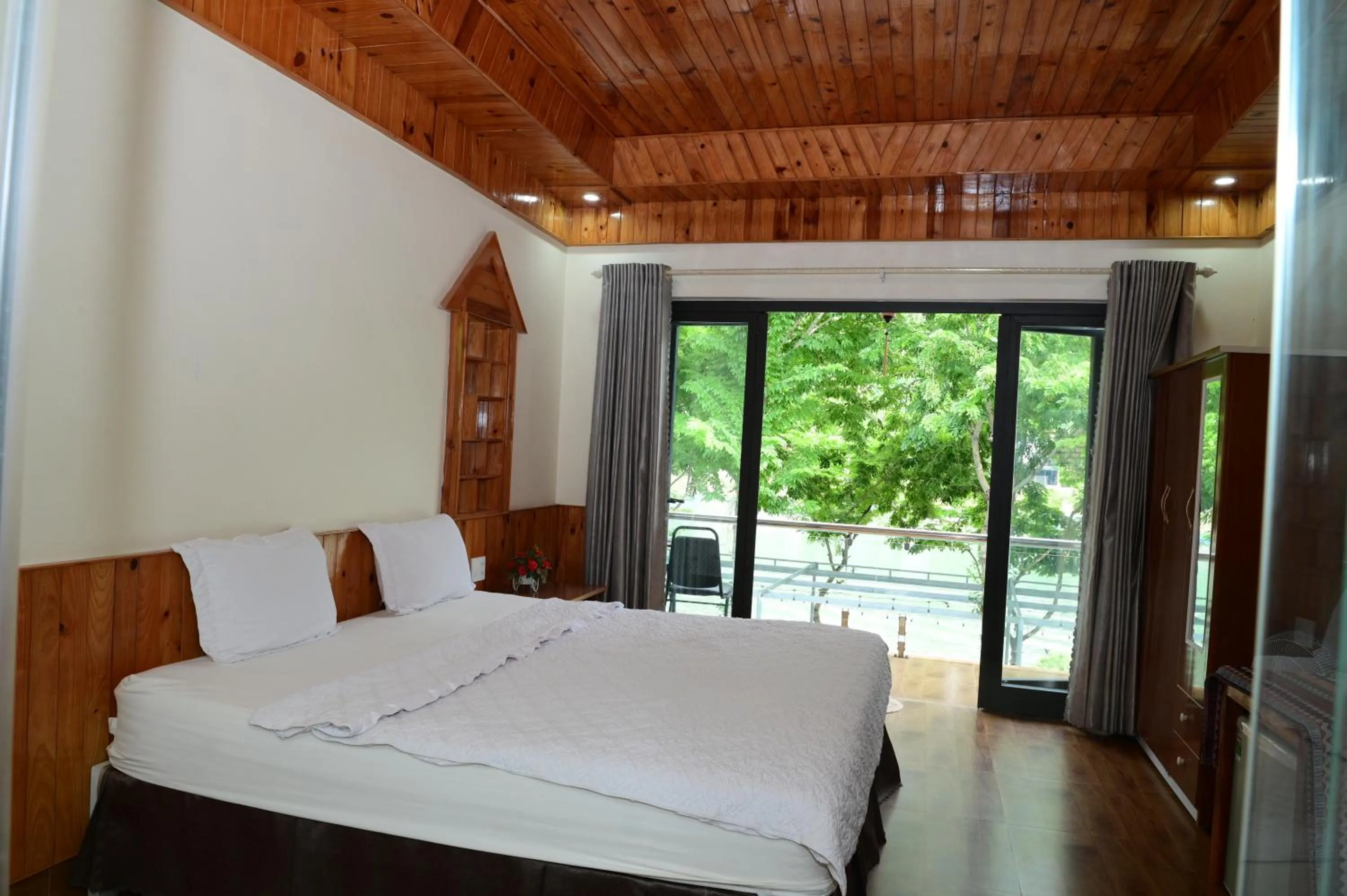 Bed in Restful River Bungalow