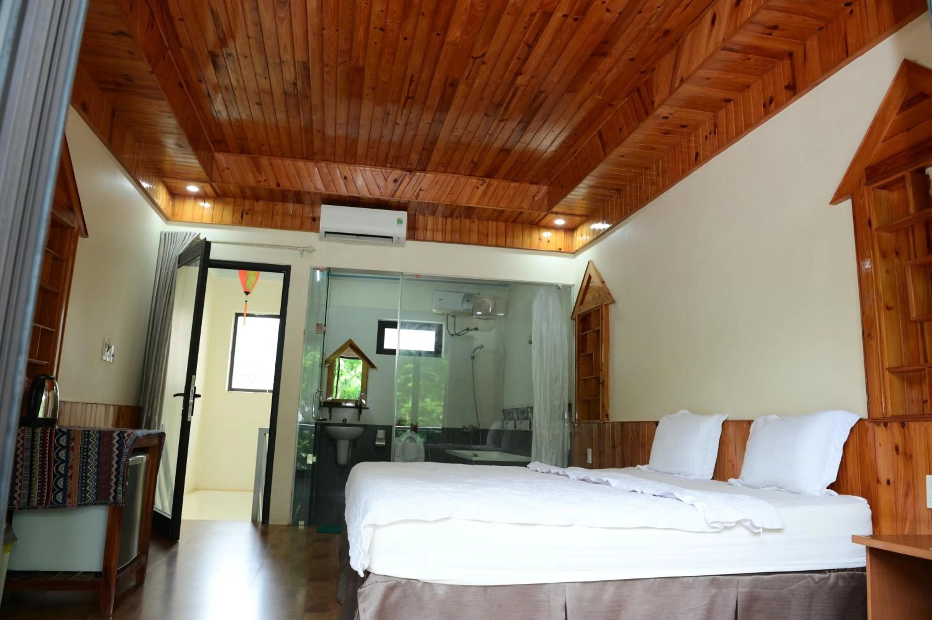 Bed in Restful River Bungalow