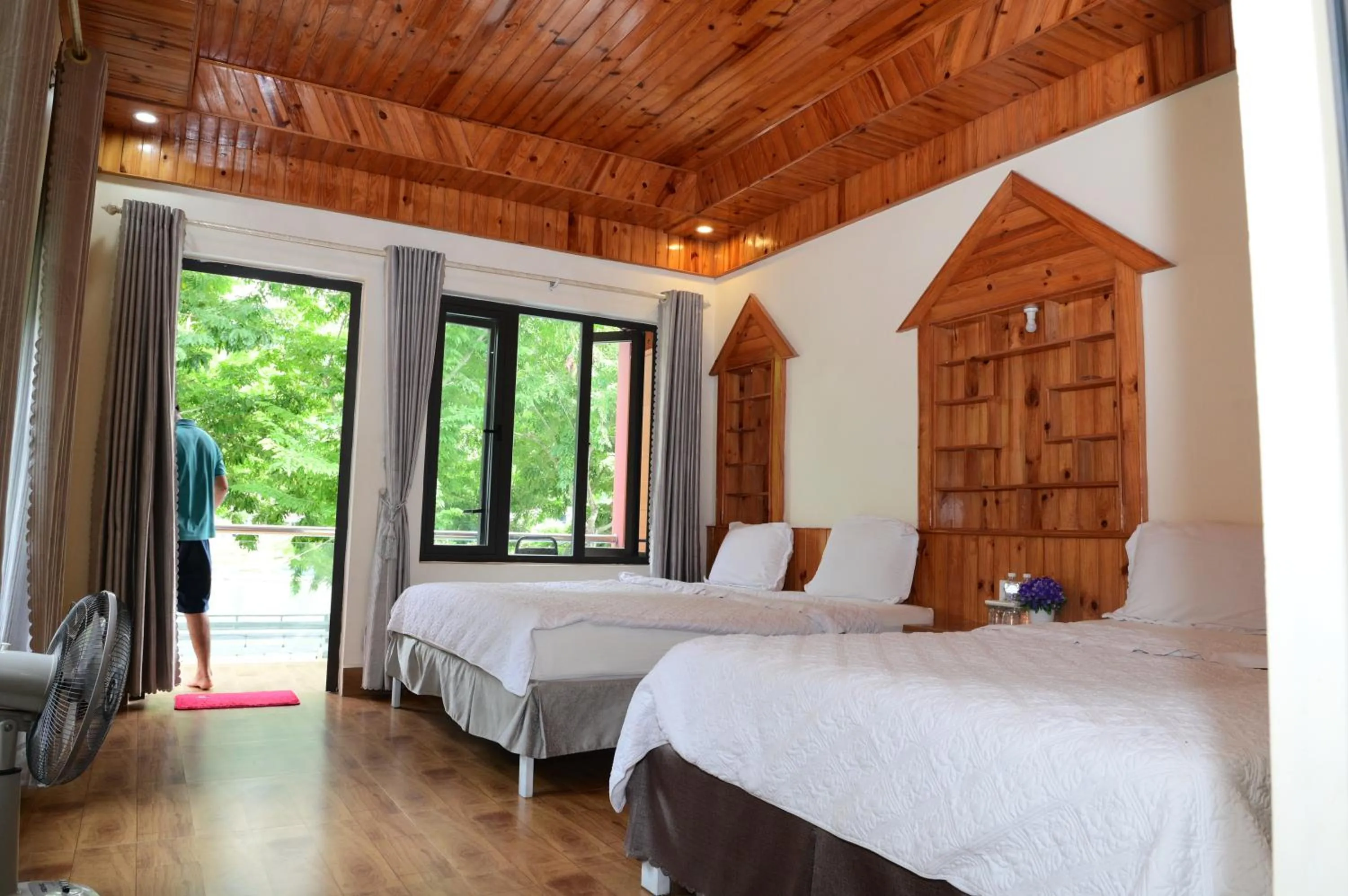 Bed in Restful River Bungalow