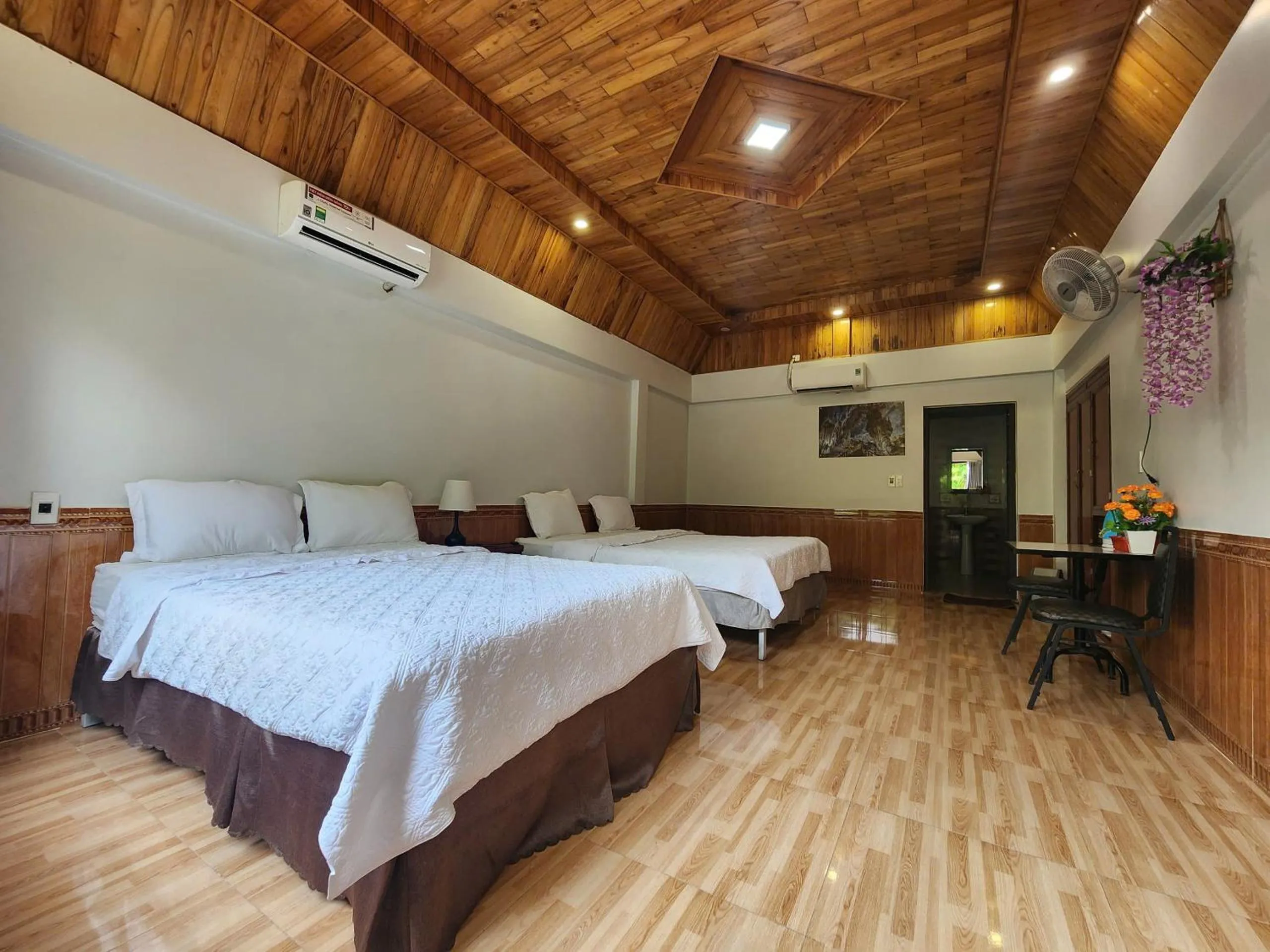 Bed in Restful River Bungalow