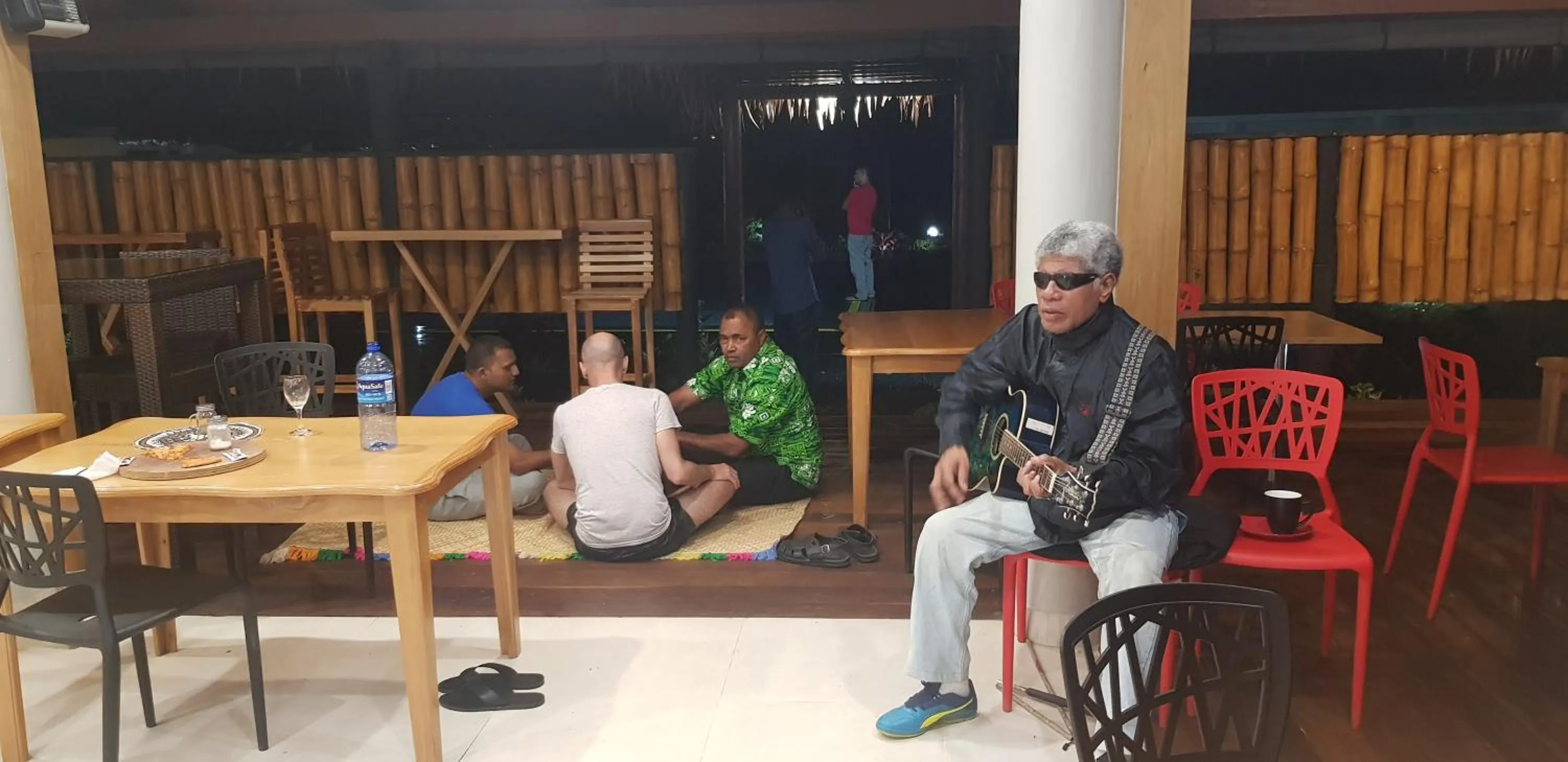 group of guests in Seatiki Resort Fiji