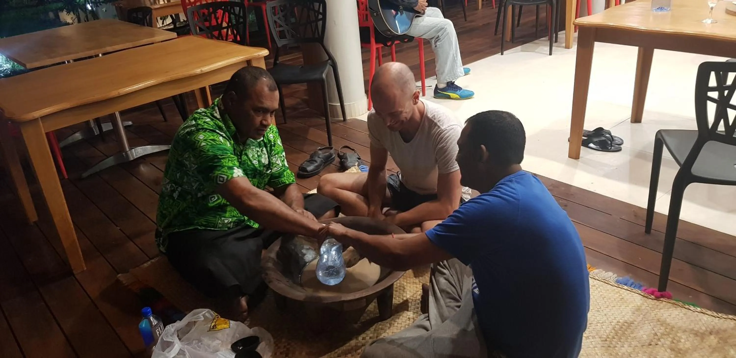 group of guests in Seatiki Resort Fiji