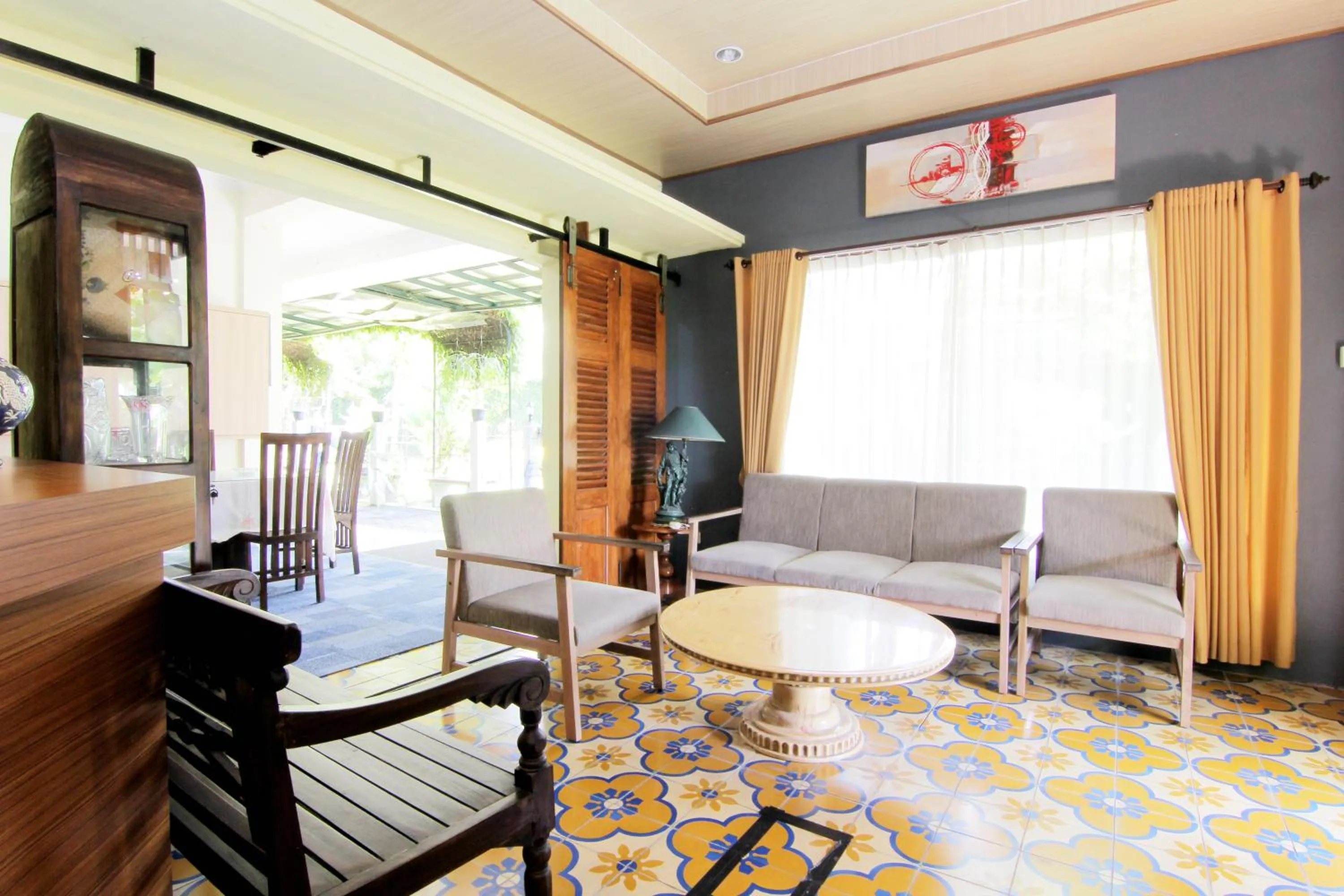 Seating area in Embe Joglo Homestay