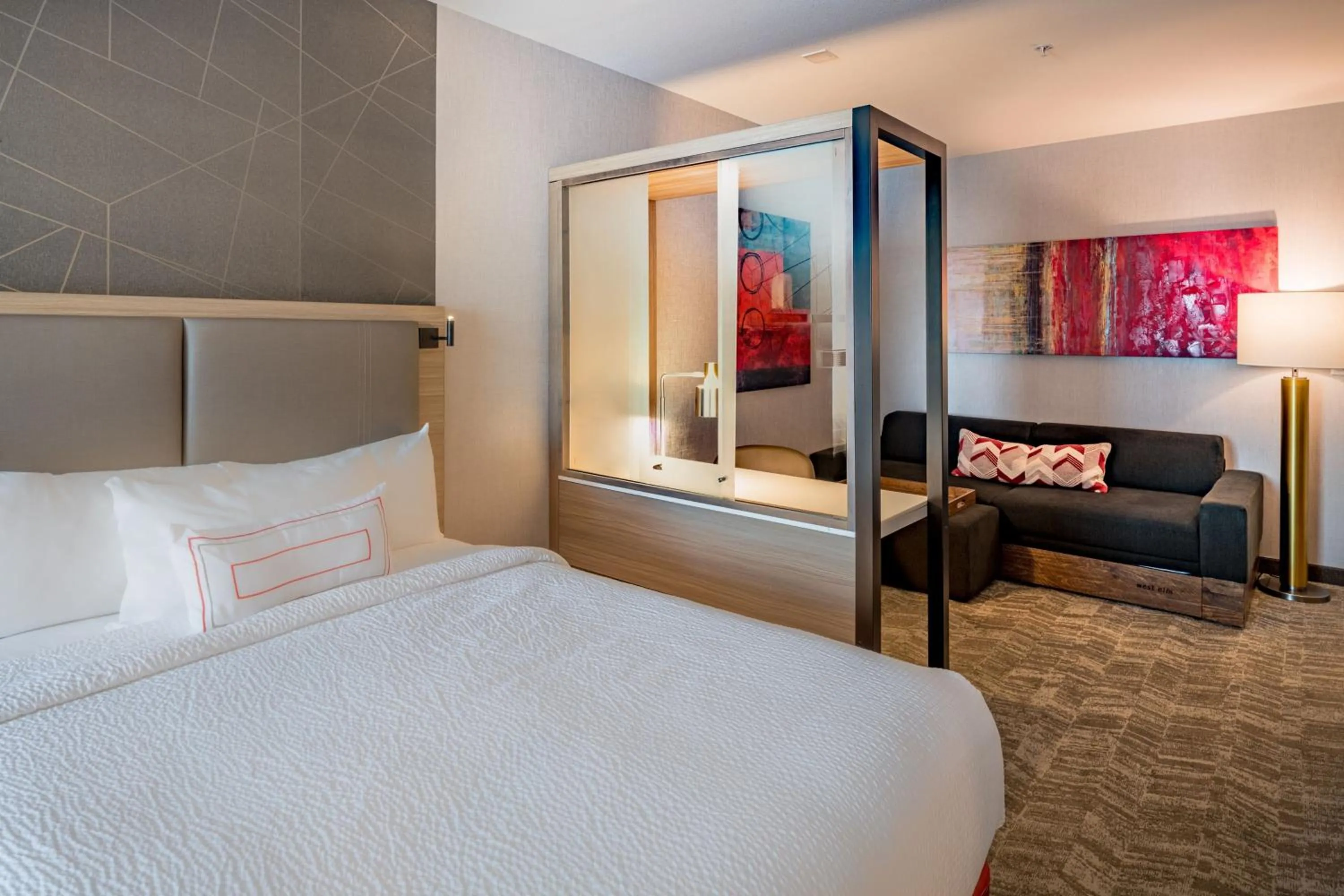 Photo of the whole room, Bed in SpringHill Suites Dallas Central Expressway