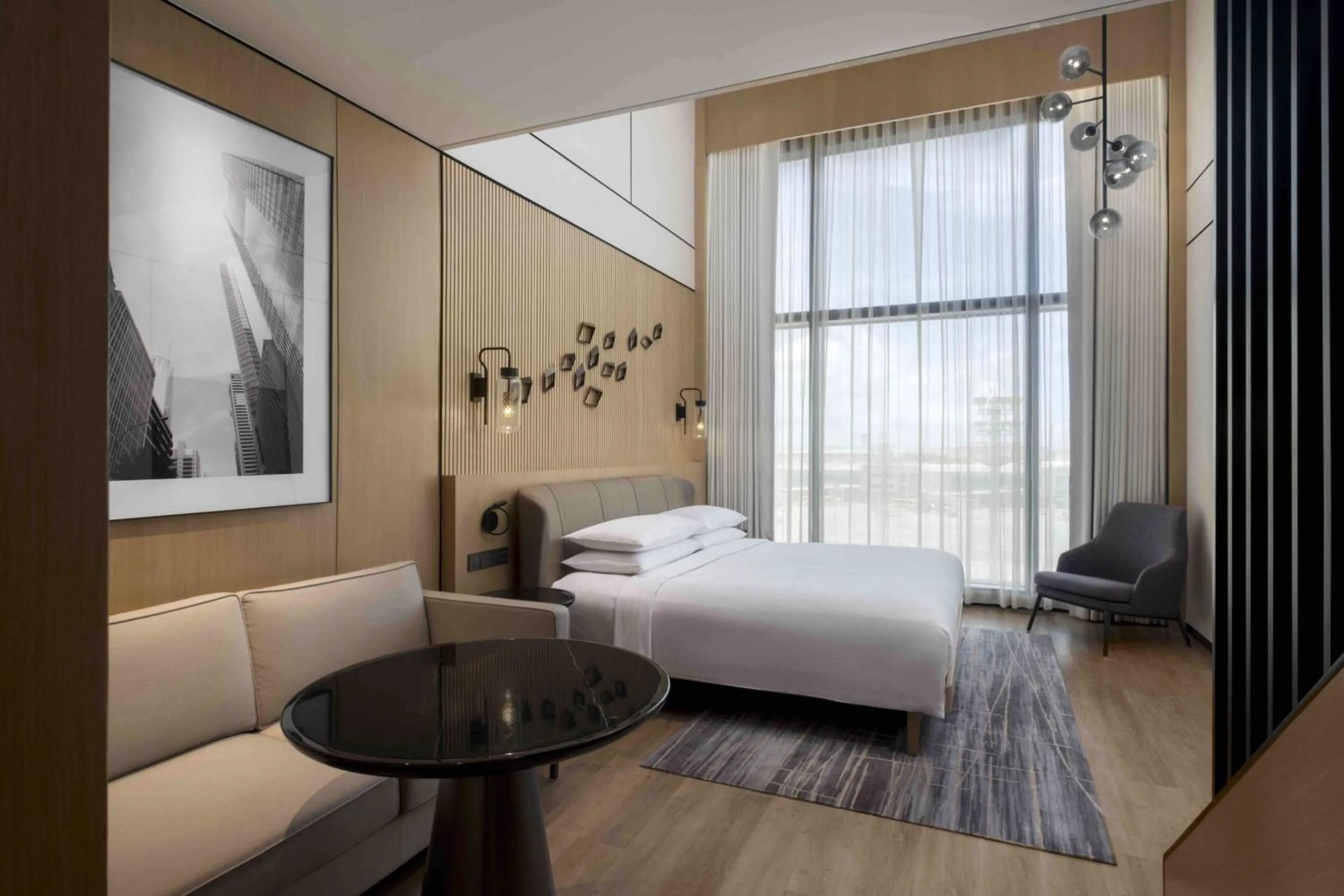 Photo of the whole room, Bed in Sheraton Manila Hotel at Newport World Resorts