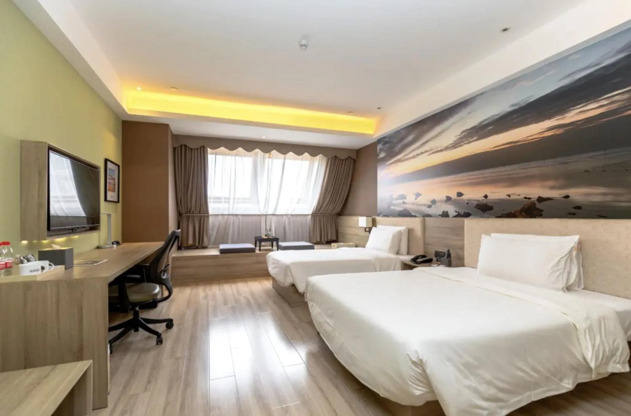 Bedroom, Bed in Atour Hotel Shanghai Xinzhuang