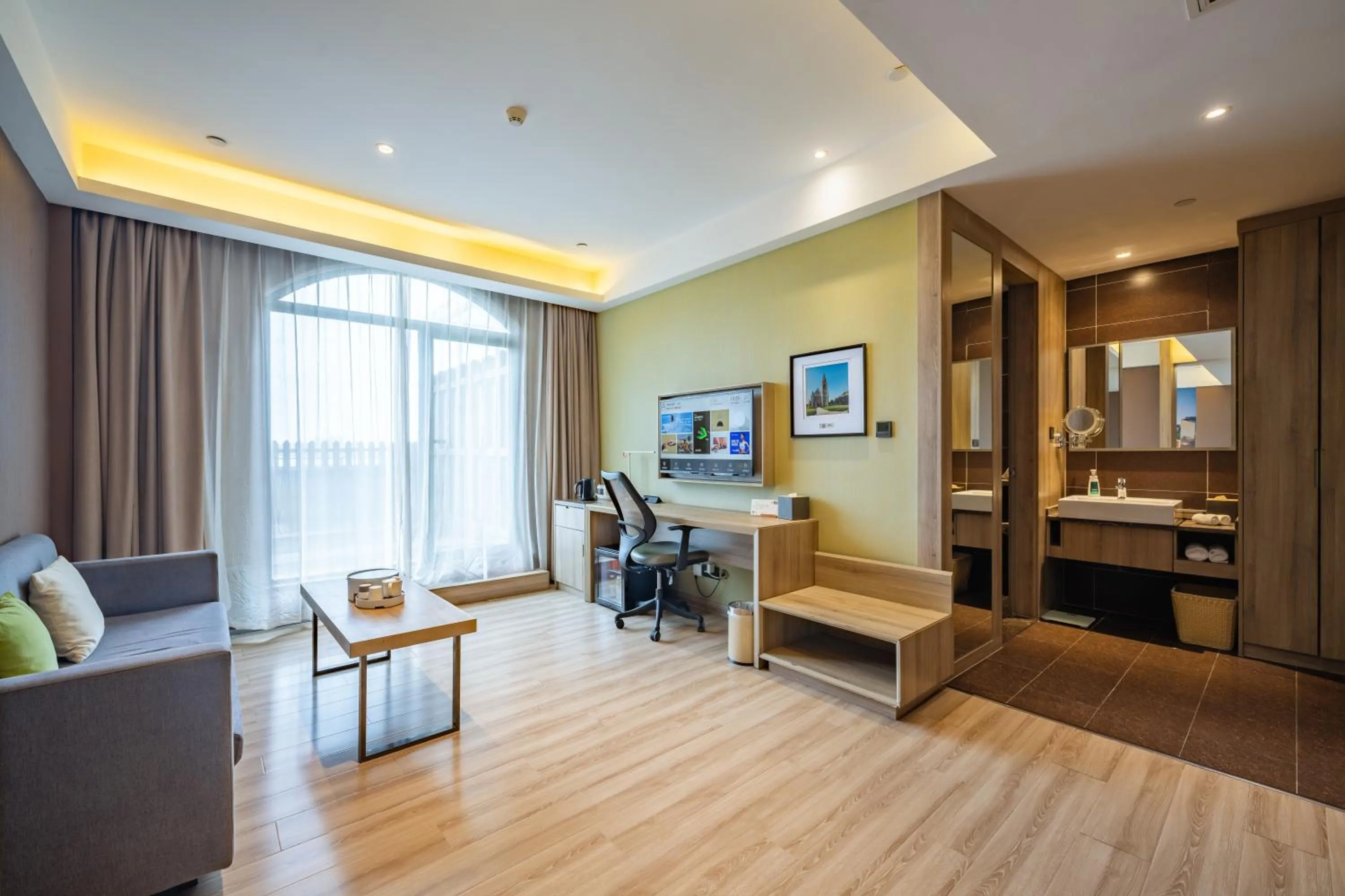 Living room in Atour Hotel Shanghai Xinzhuang