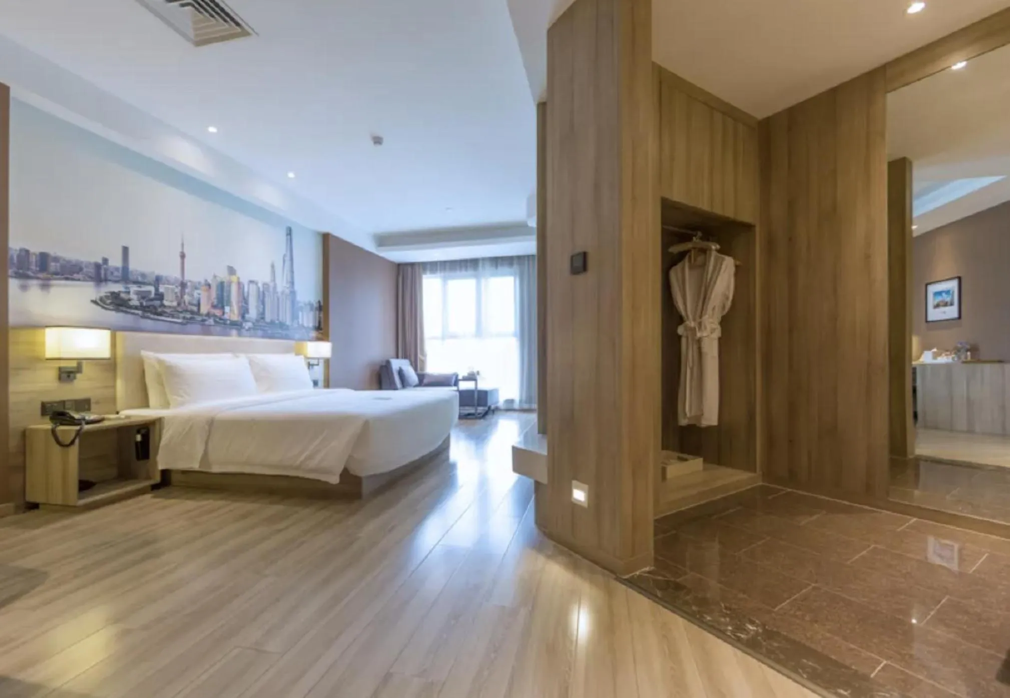 Bedroom, Bed in Atour Hotel Shanghai Xinzhuang