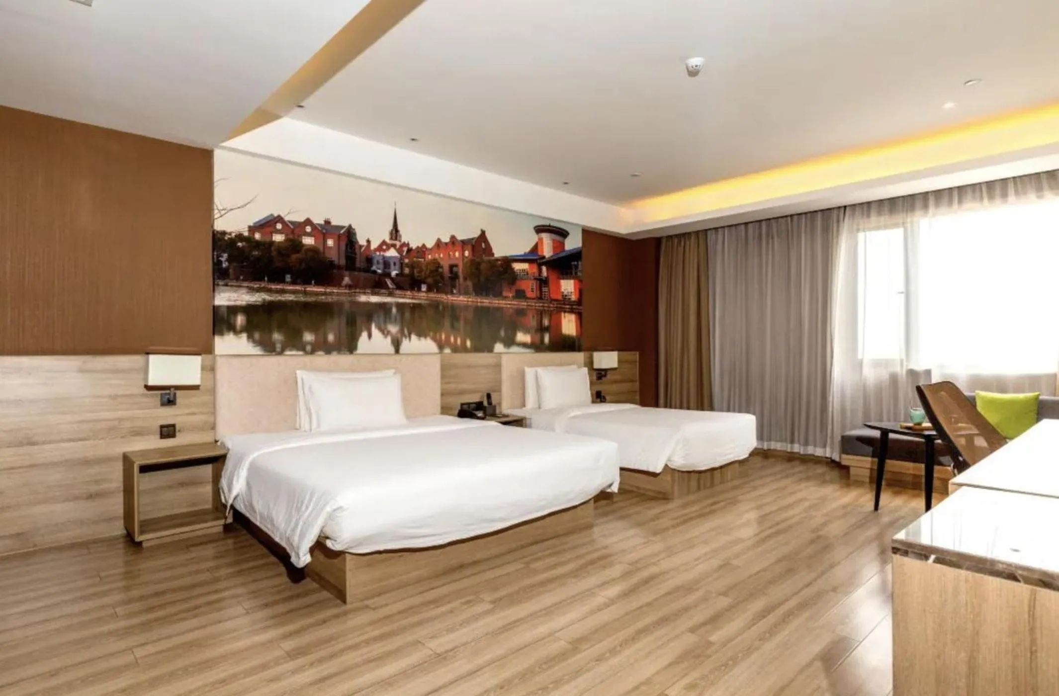 Bed in Atour Hotel Shanghai Xinzhuang