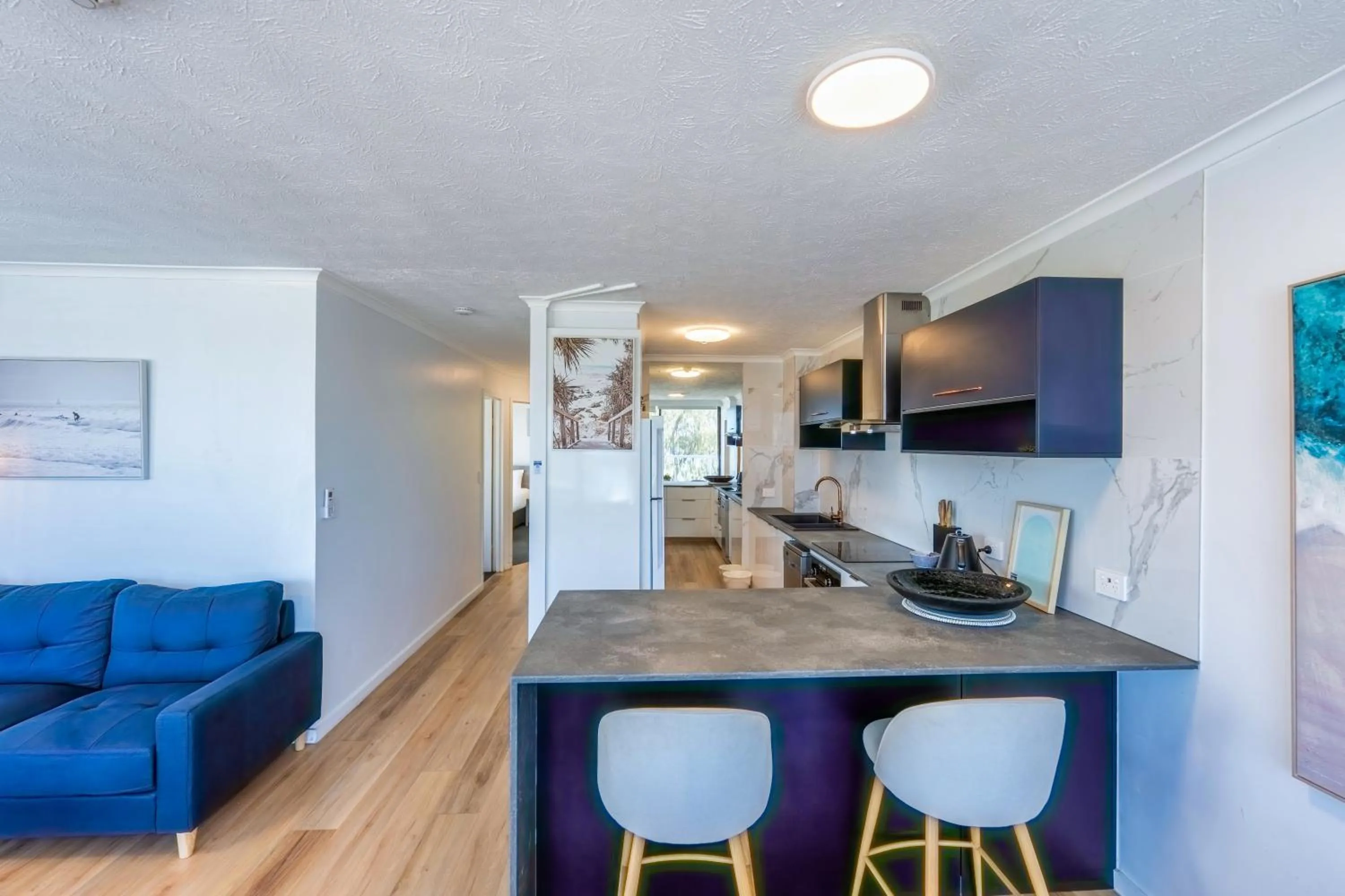 kitchen in Olympus Beachfront Apartments