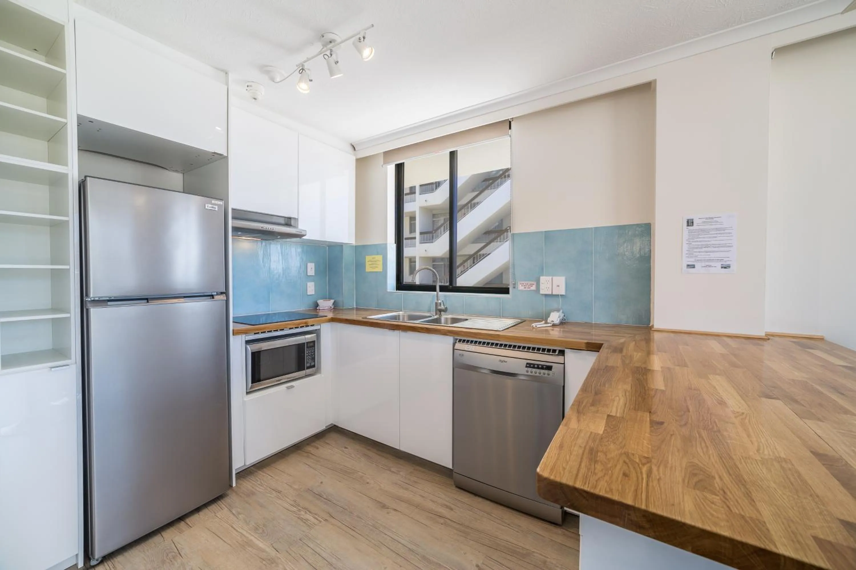kitchen in Olympus Beachfront Apartments