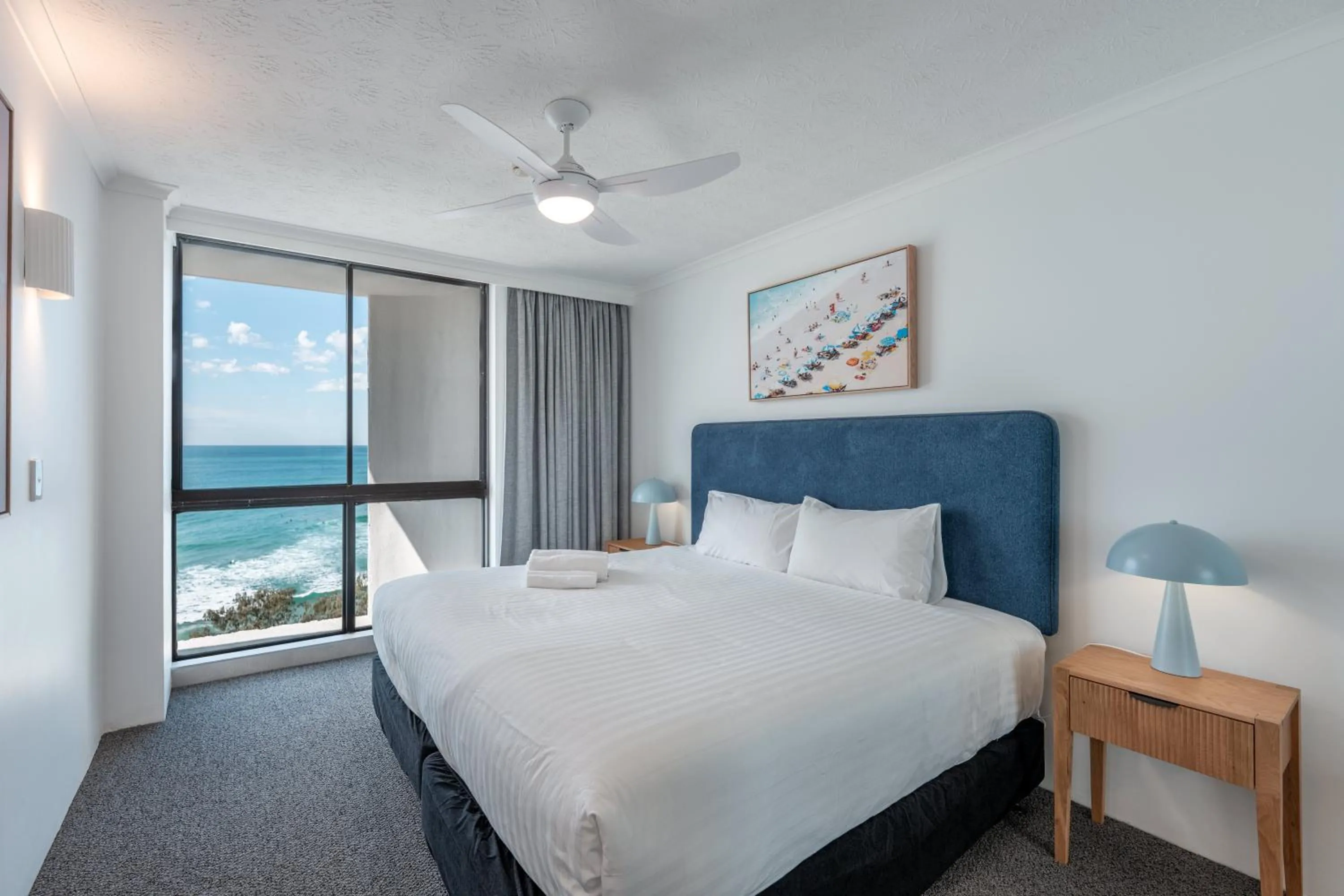 Bedroom, Bed in Olympus Beachfront Apartments