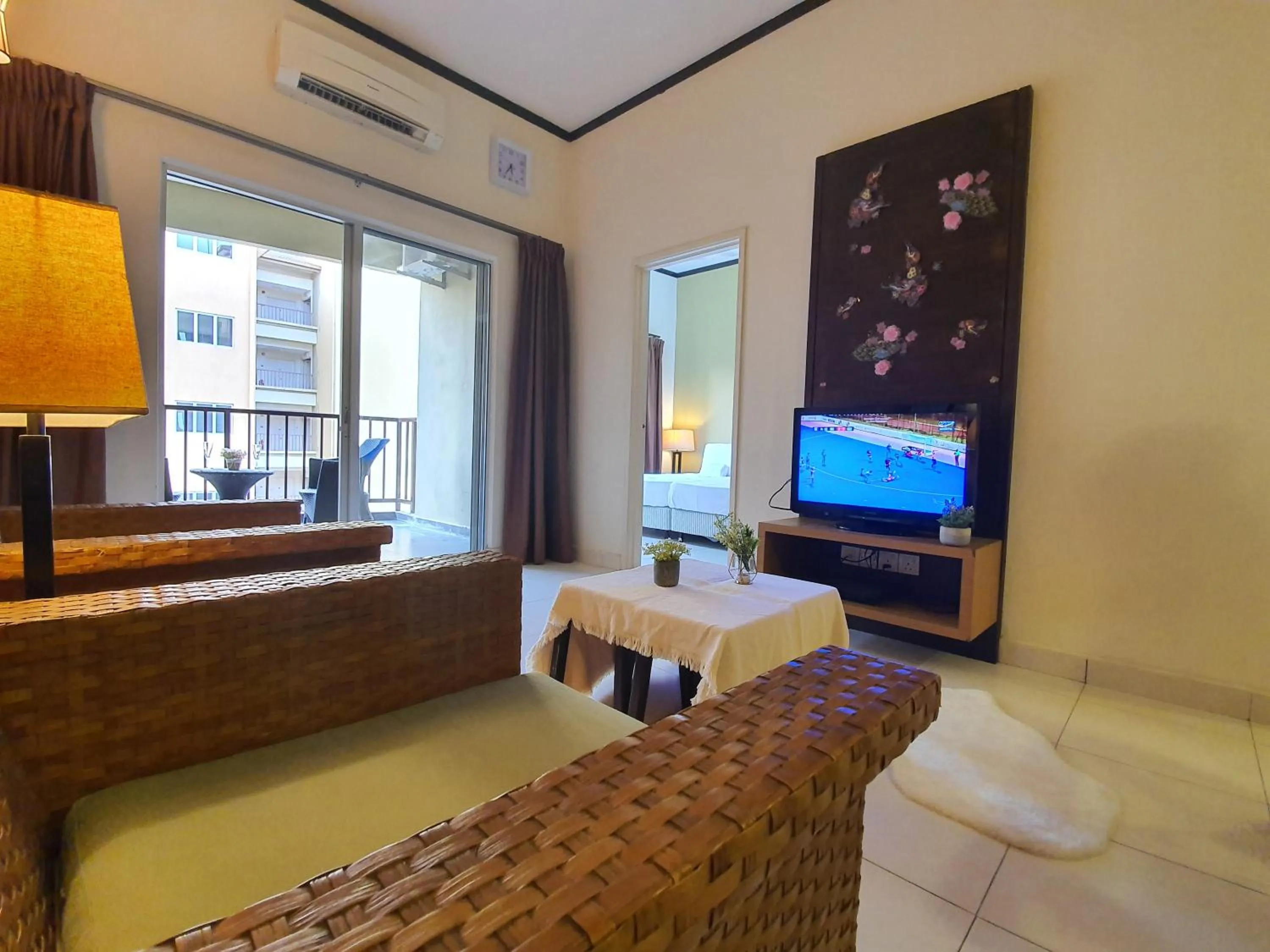 Living room, Bed in Gold Coast Morib Studio l Apartment I Penthouse