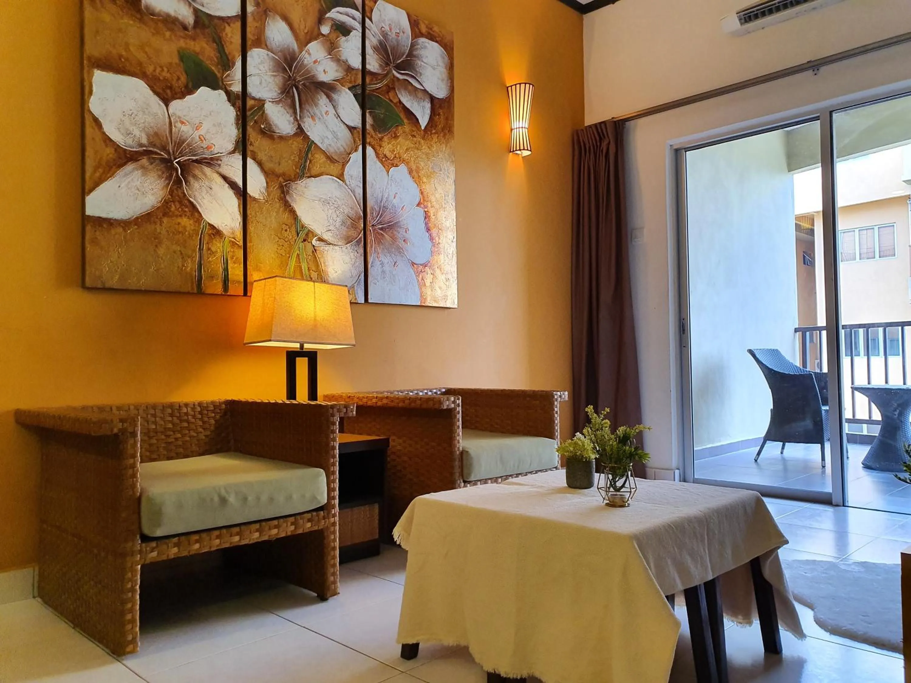 Living room, Bed in Gold Coast Morib Studio l Apartment I Penthouse