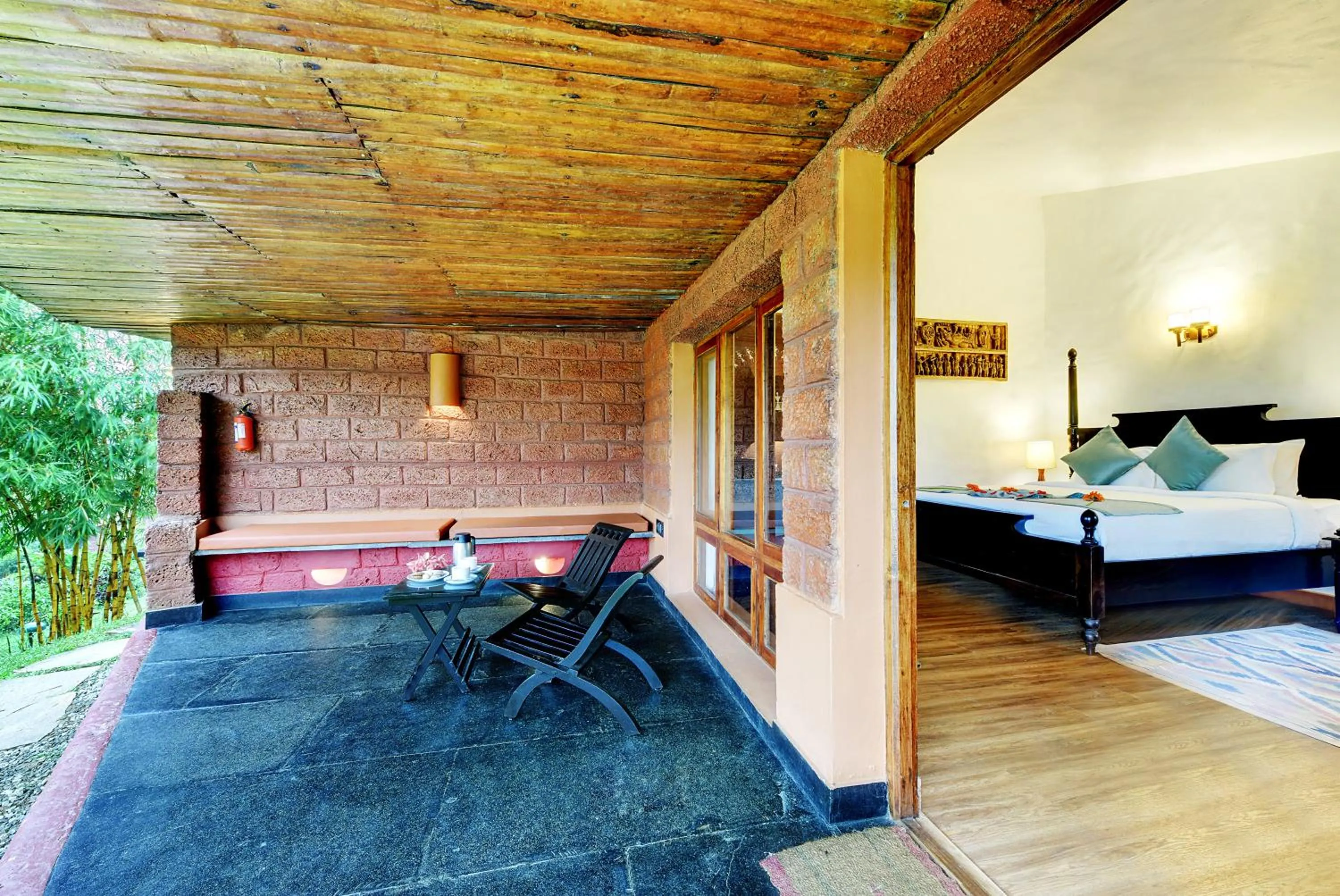 Bed in Heritage Resort Coorg