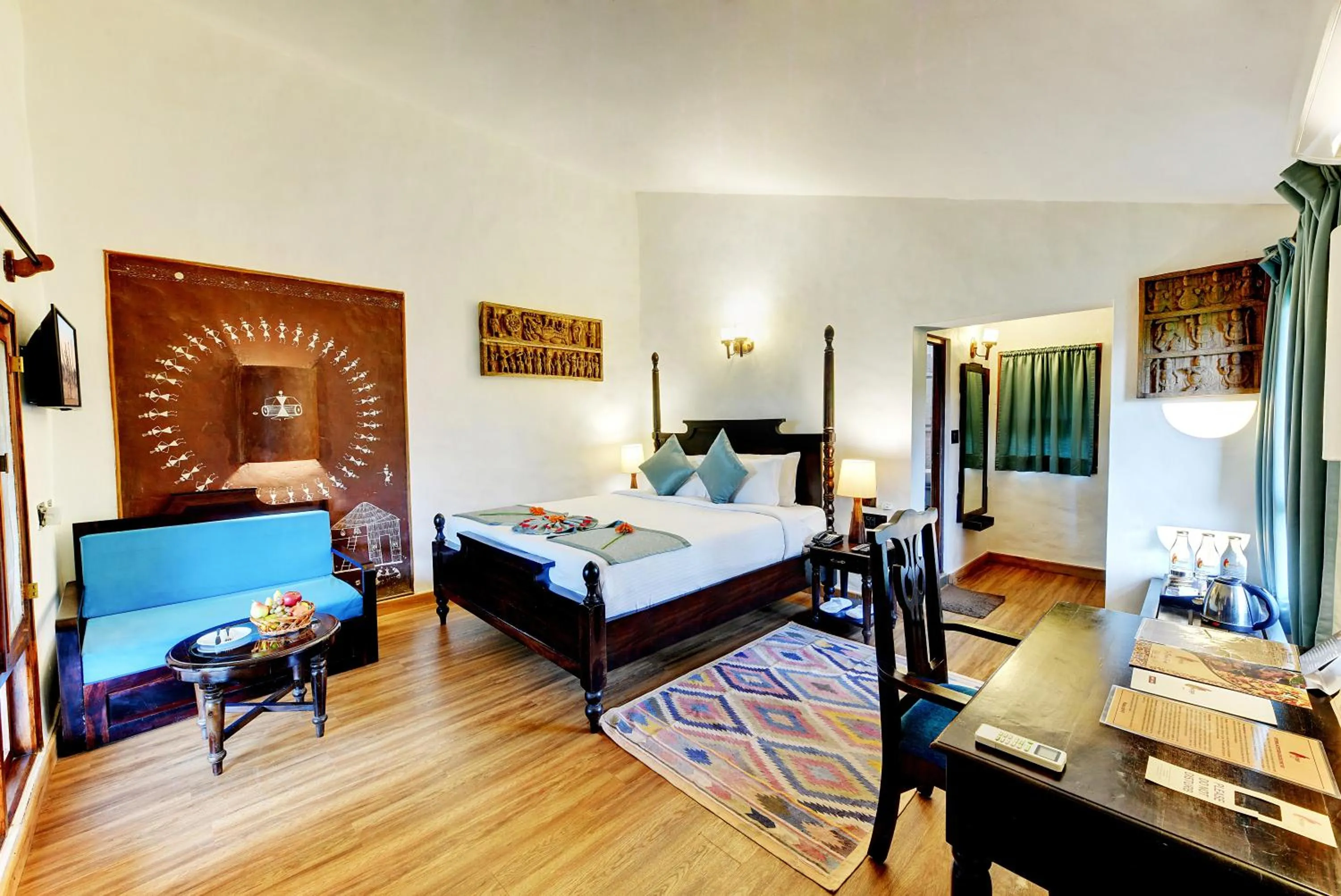 Bed in Heritage Resort Coorg