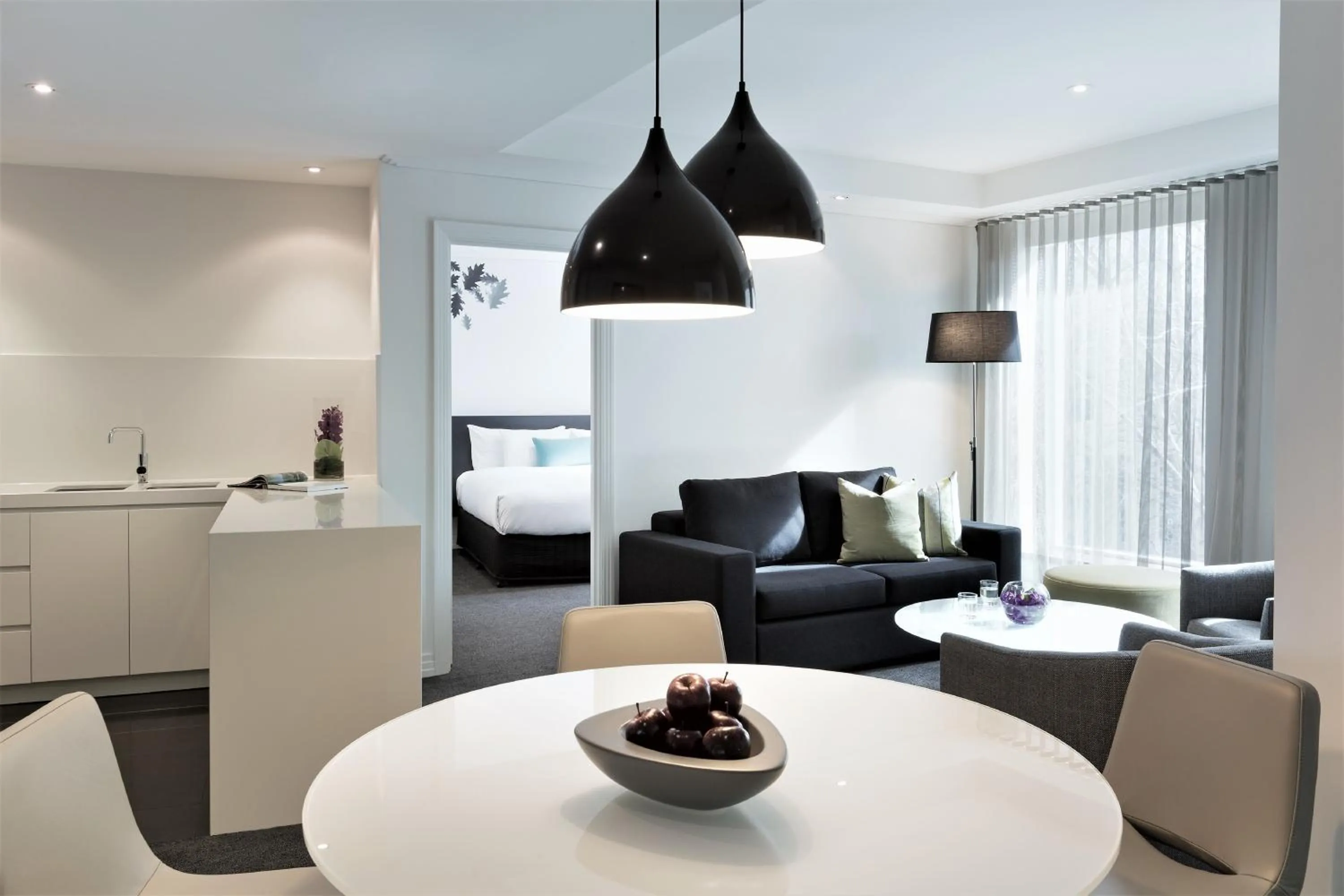 Living room in The Como Melbourne