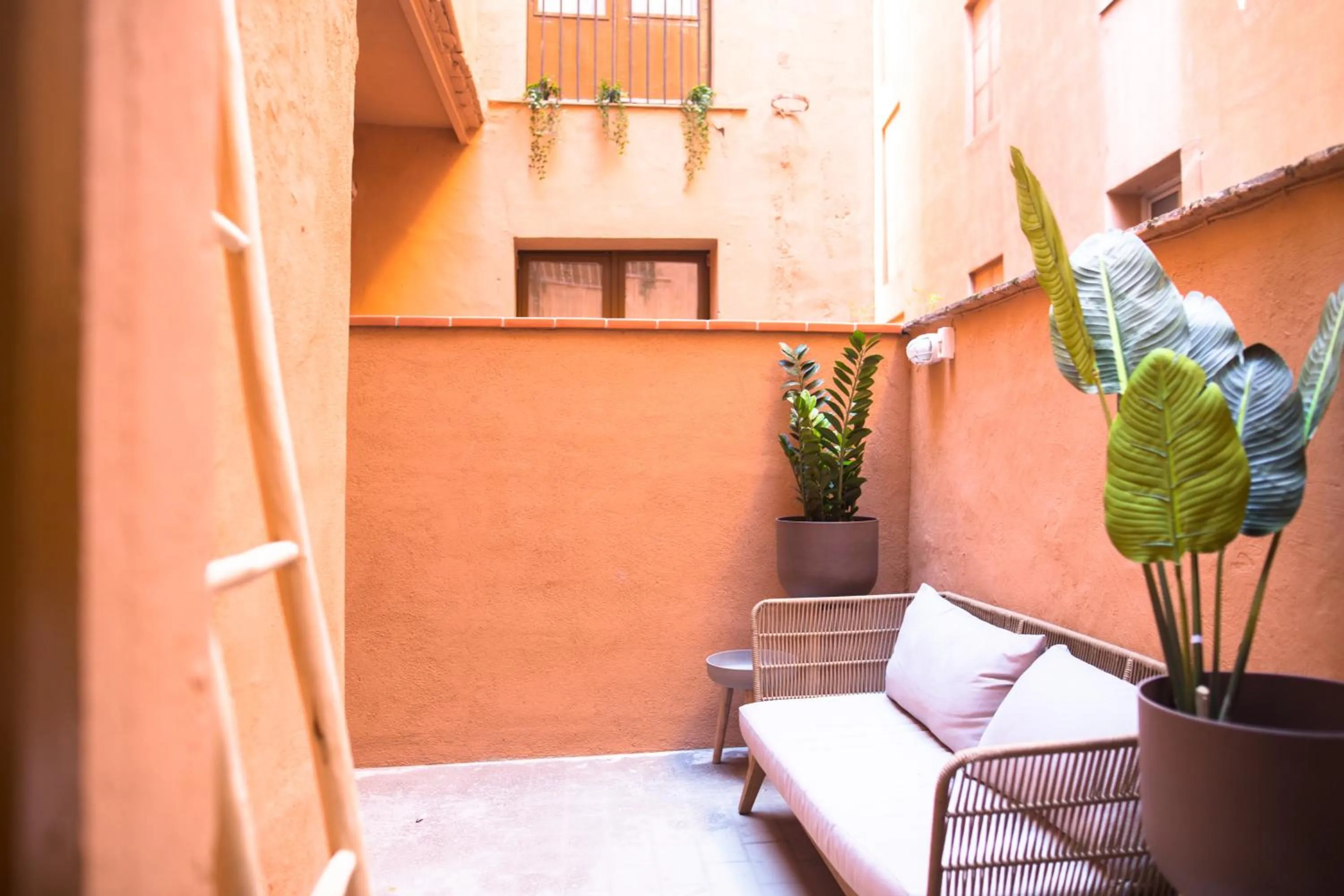 Patio in La Guarida Suites