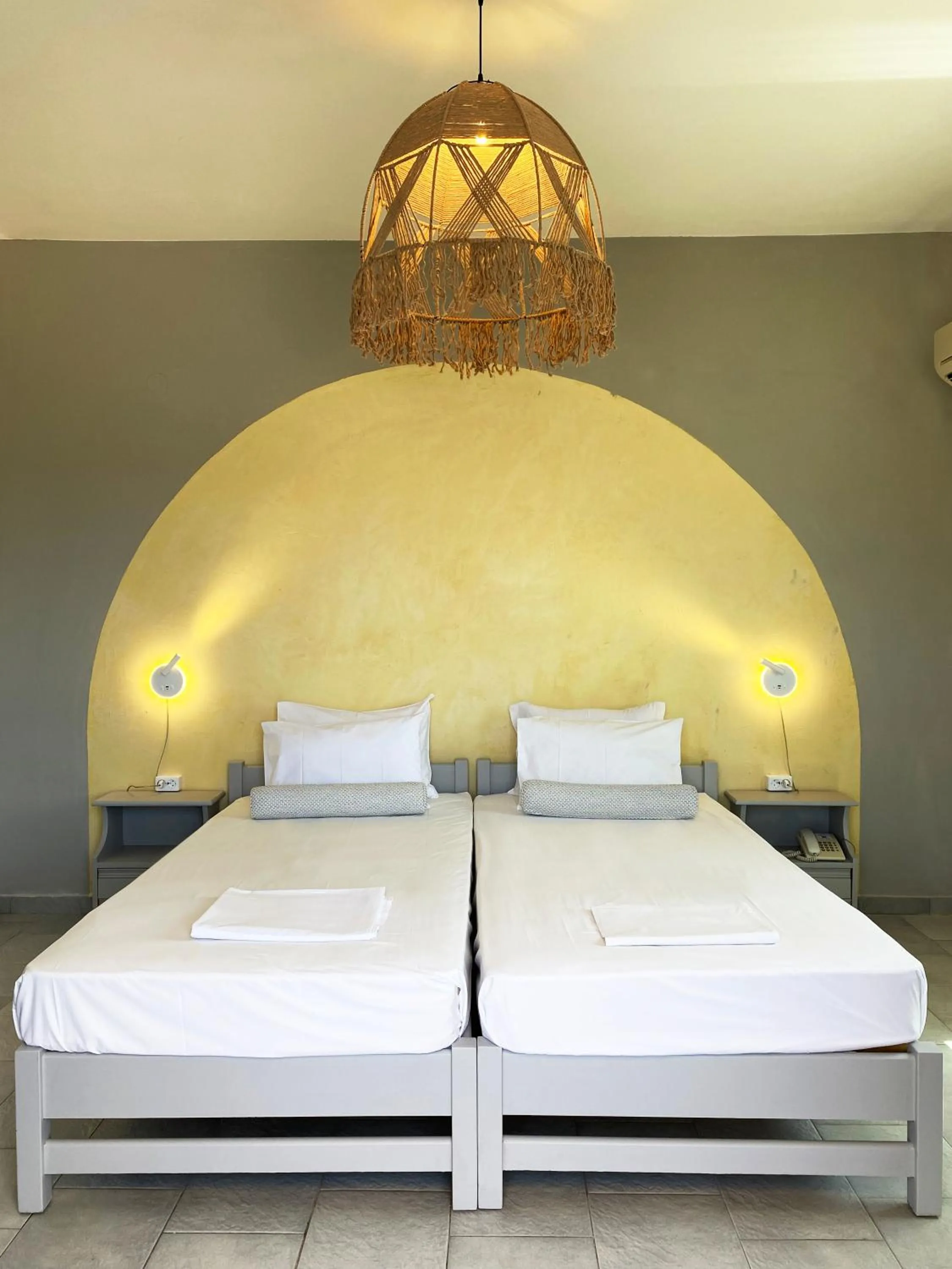 Bedroom, Bed in Agnadi Syros Beachfront Studios & Rooms